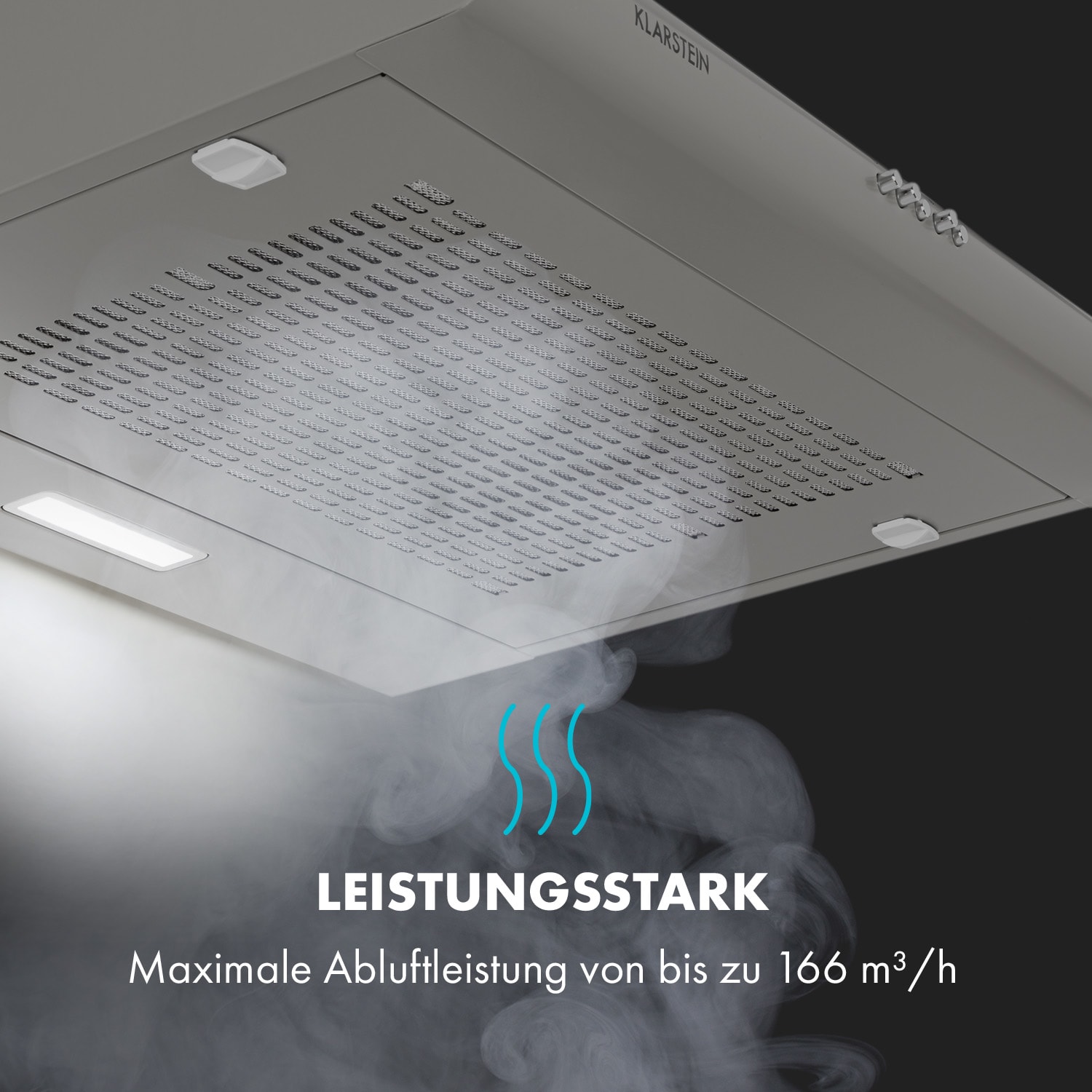 Capannina Unterbau-Abzugshaube 60cm 166m³/h LED Edelstahl 