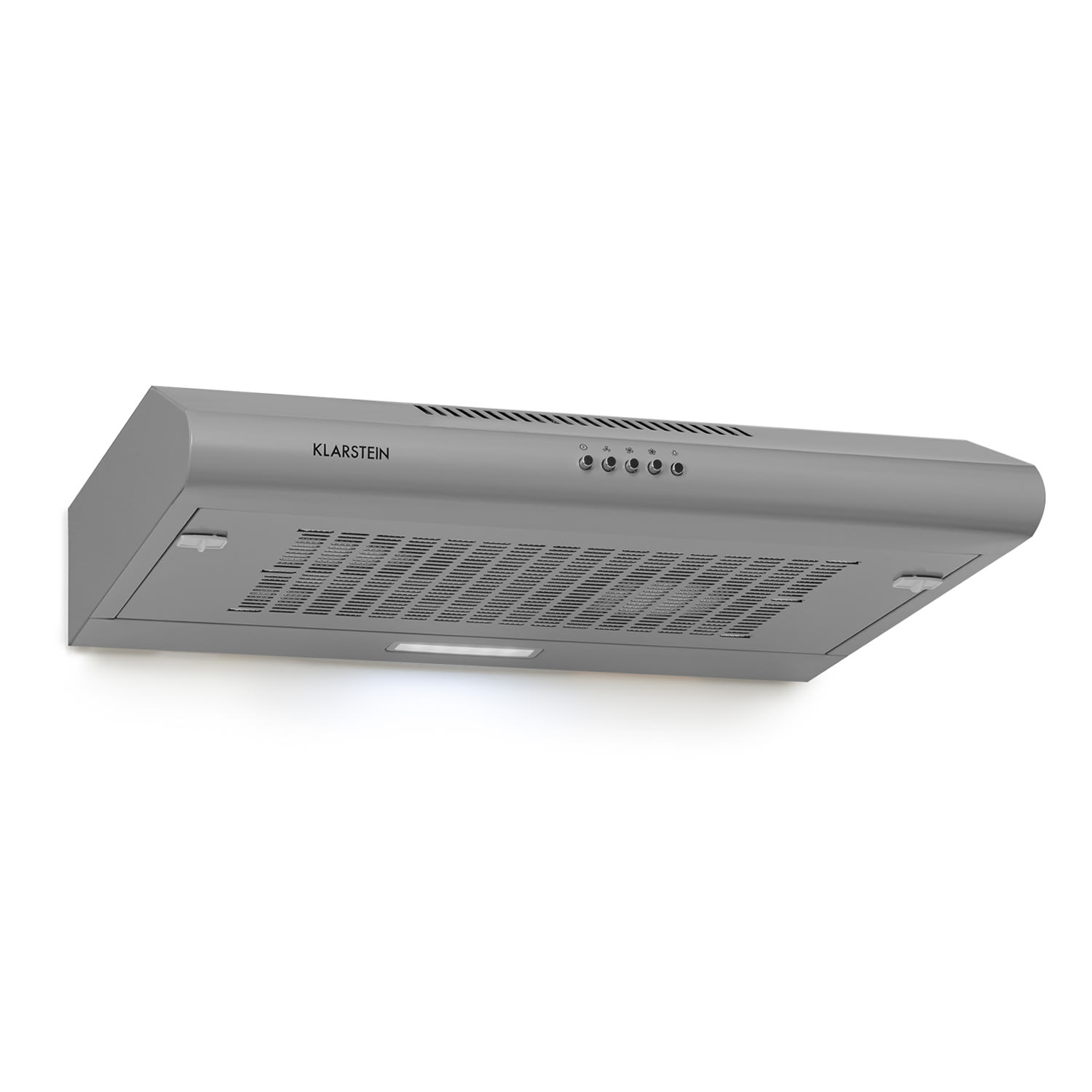 Capannina, hotă încorporabilă sub raft, 60 cm, 166 m³ / h, LED,oțel inoxidabil, argintiu Buttons | Gri închis