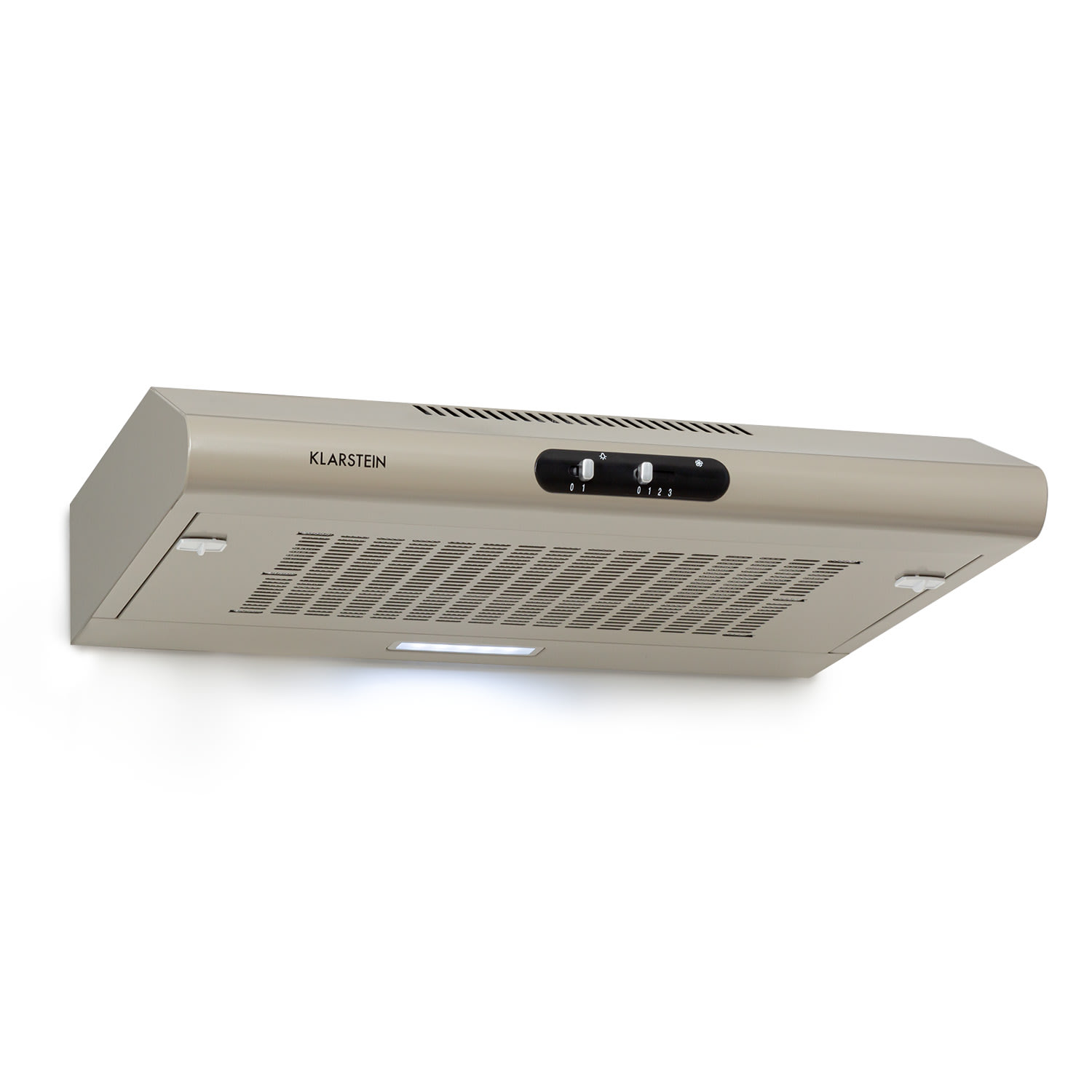 Capannina, okap kuchenny podszafkowy, 60 cm, 166 m³/h, LED, regulator suwakowy, kolor srebrny