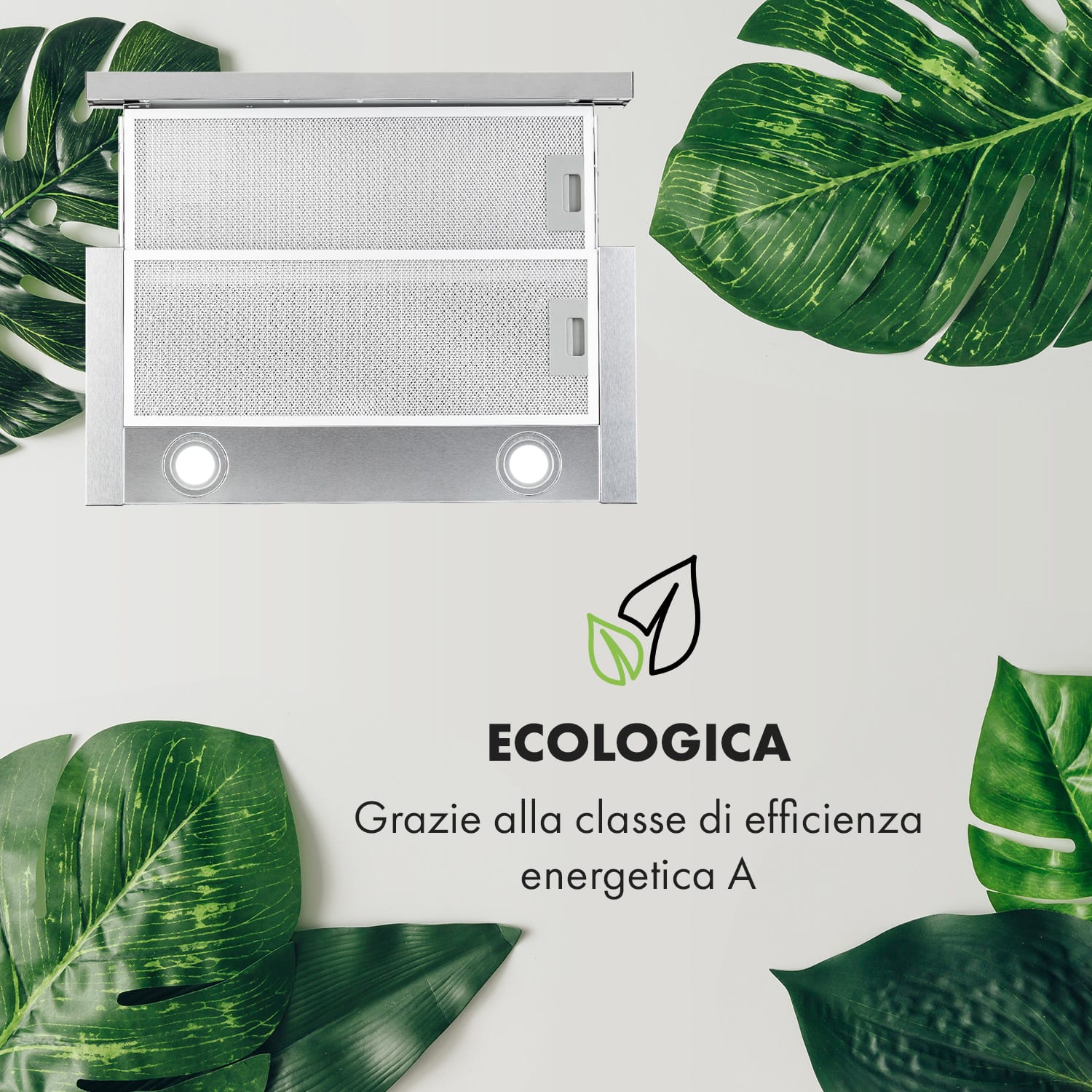 Viola Cappa Aspirante Acciaio Inox 59,6 cm 612m³/h Classe A argento 