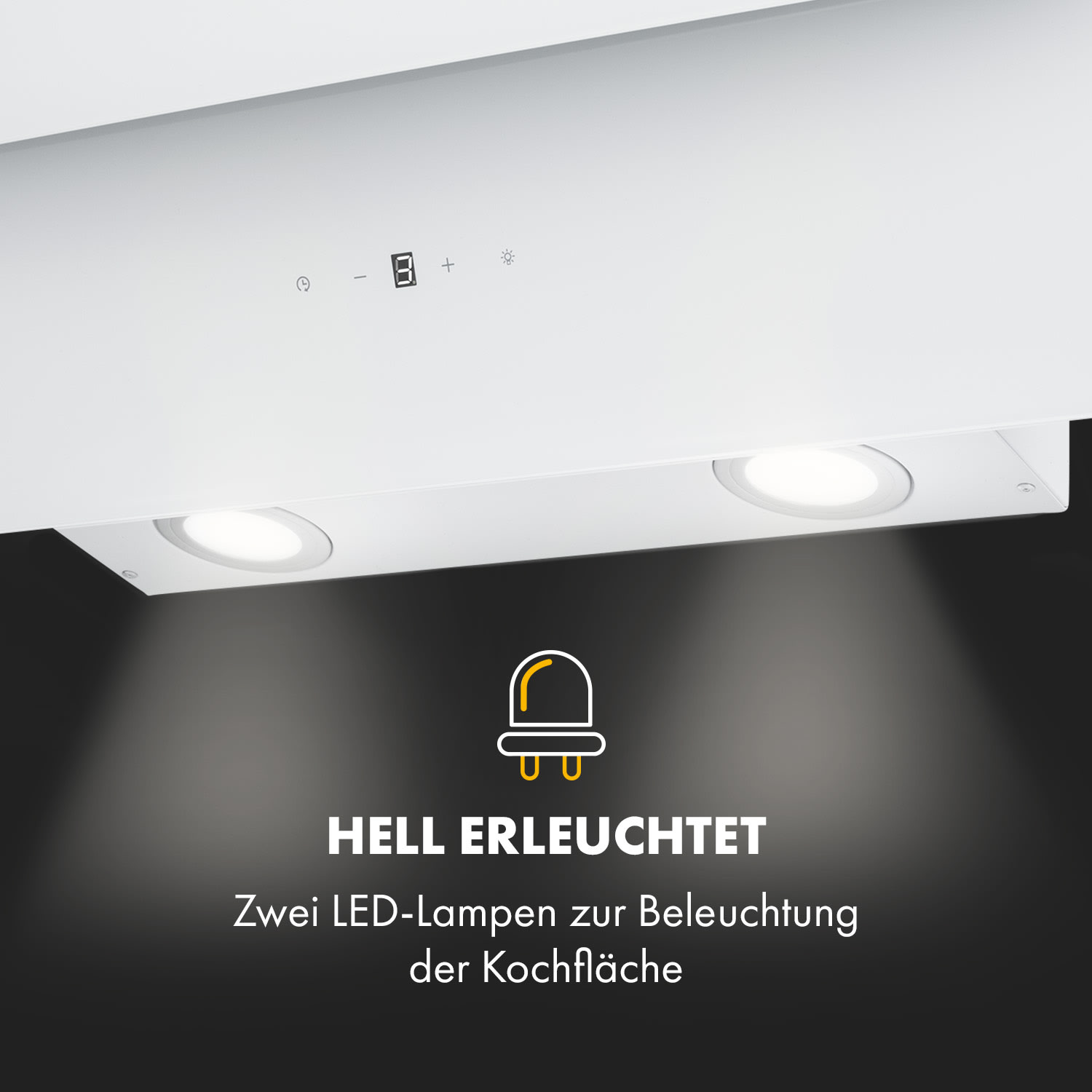 Antonia Hotte aspirante 60cm 350m³ / h panneau tactile Classe B verre 