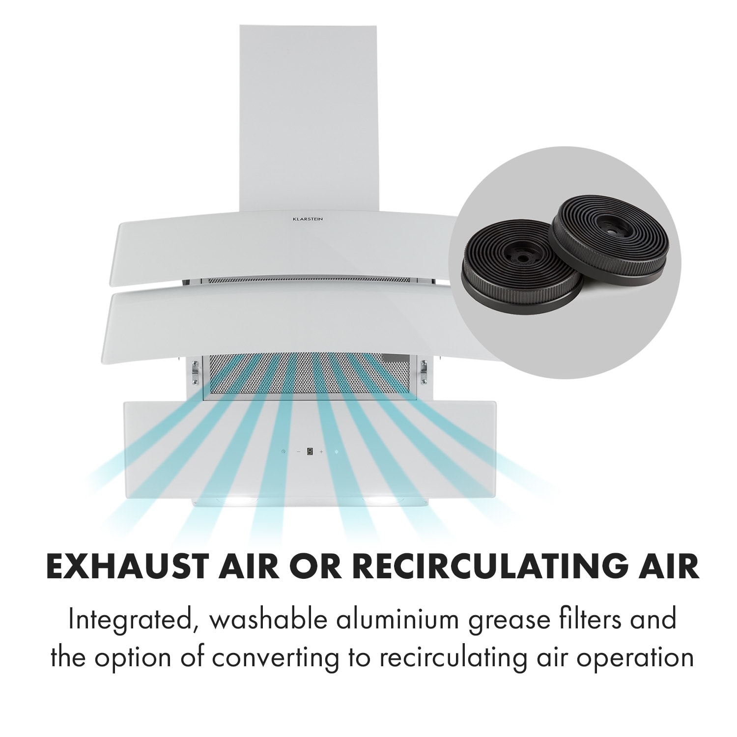 Antonia afzuigkap 60cm 350m³/h touch bediening zwart 