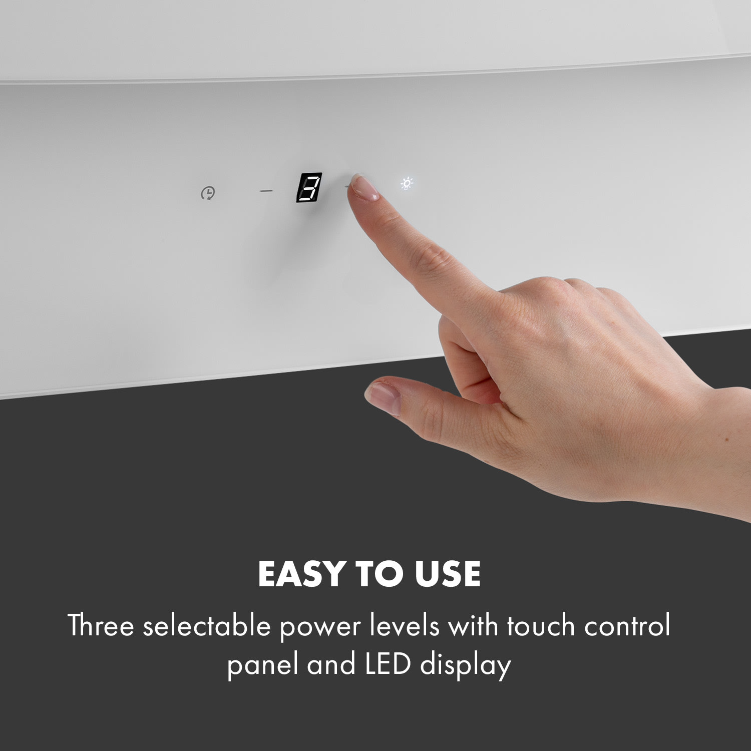 Antonia afzuigkap 60cm 350m³/h touch bediening zwart 