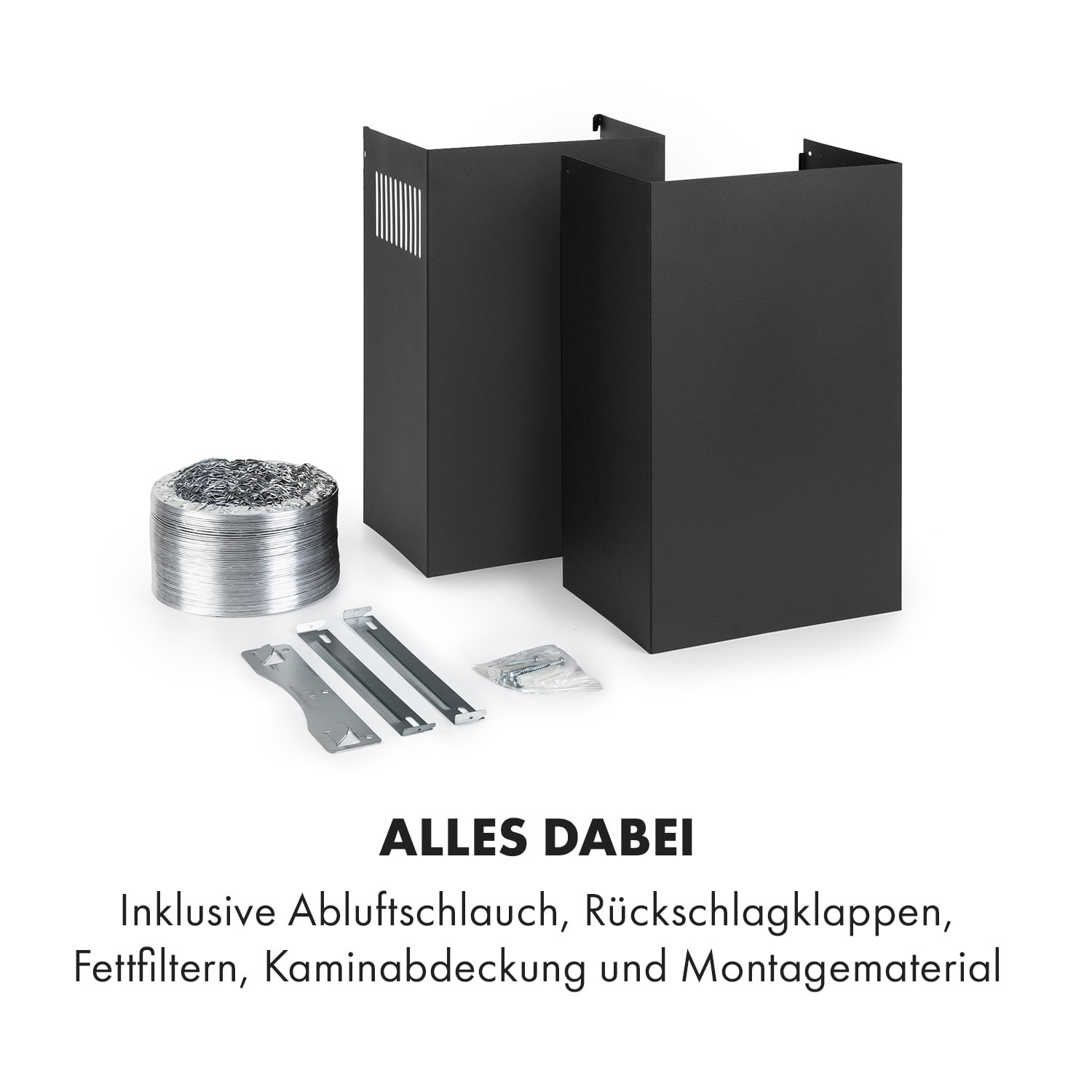 Antonia Dunstabzugshaube kopffrei 90cm 350m³/h Touch-Bedienfeld Glas 90 cm | Schwarz