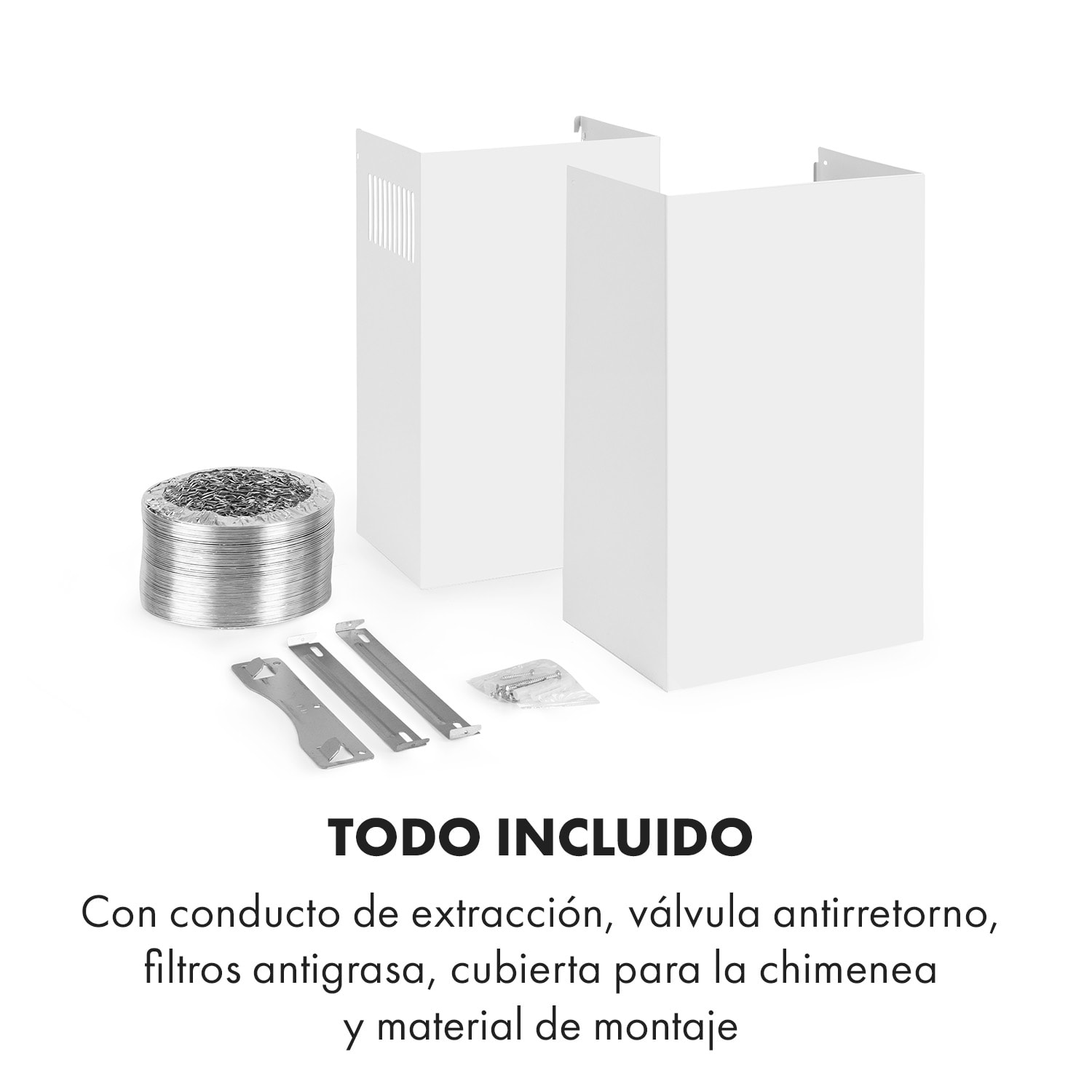 Antonia Campana extractora 90cm 350m³/h panel de control táctil EEC B vidrio color blanco 90 cm | Blanco