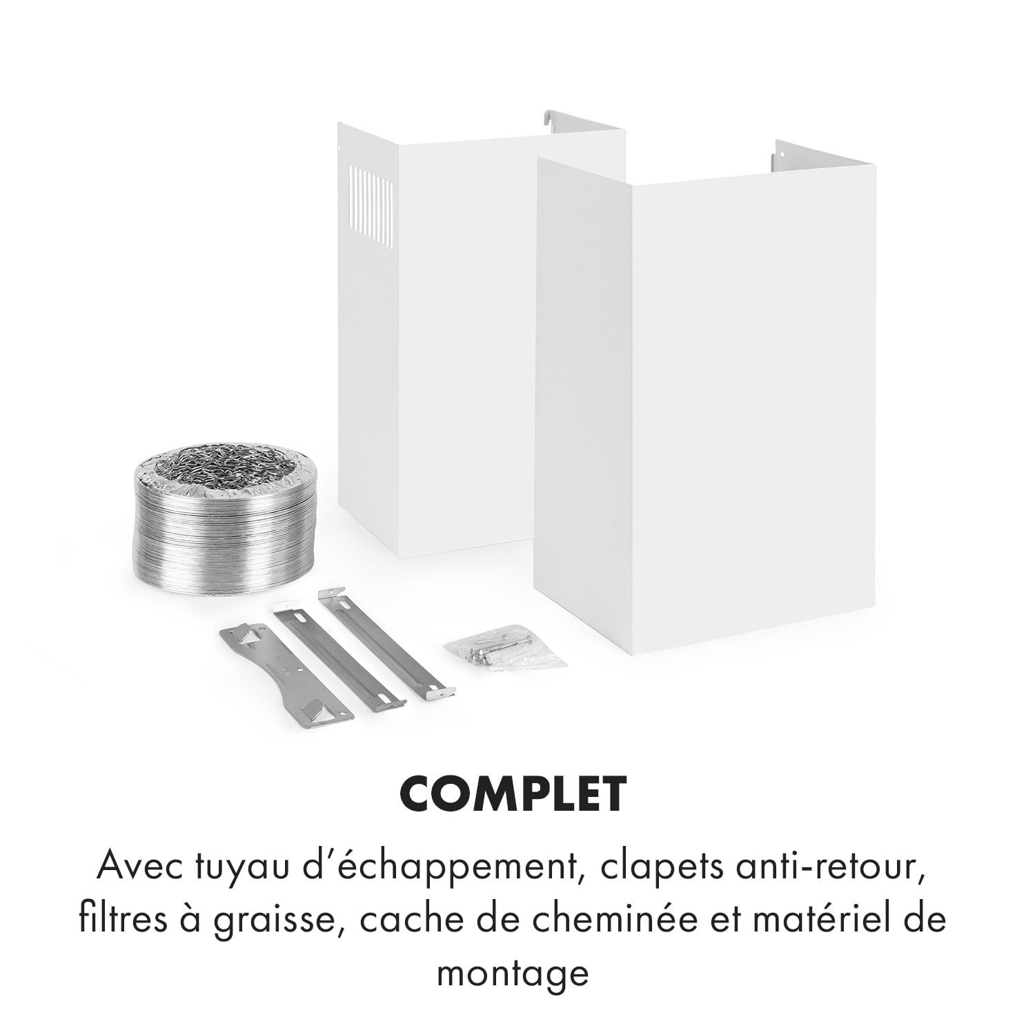 Antonia Hotte murale 90cm 350m³/h panneau tactile classe B blanc 90 cm | Blanc