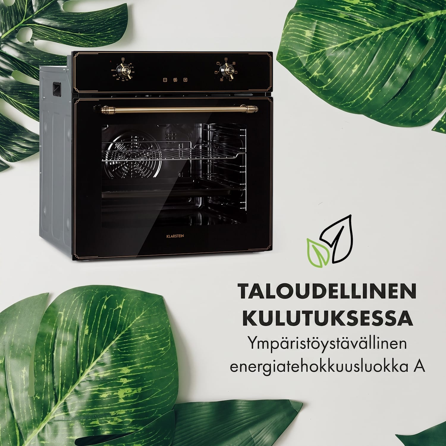 Elizabeth integroitava uuni retrodesign 6 toimintoa 50–250 °C musta Musta