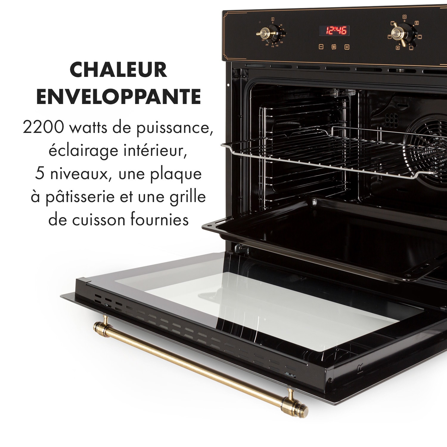 Elizabeth four encastrable design rétro 6 fonctions 50-250 ° C noir Noir