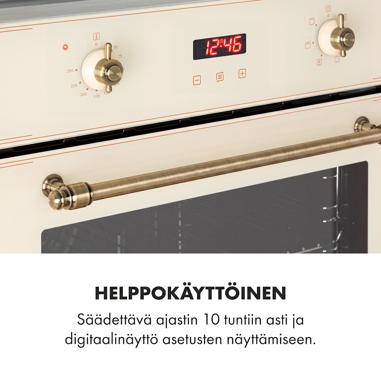 Elizabeth integroitava uuni retrodesign 6 toimintoa 50–250 °C kerma Vintage Kerma