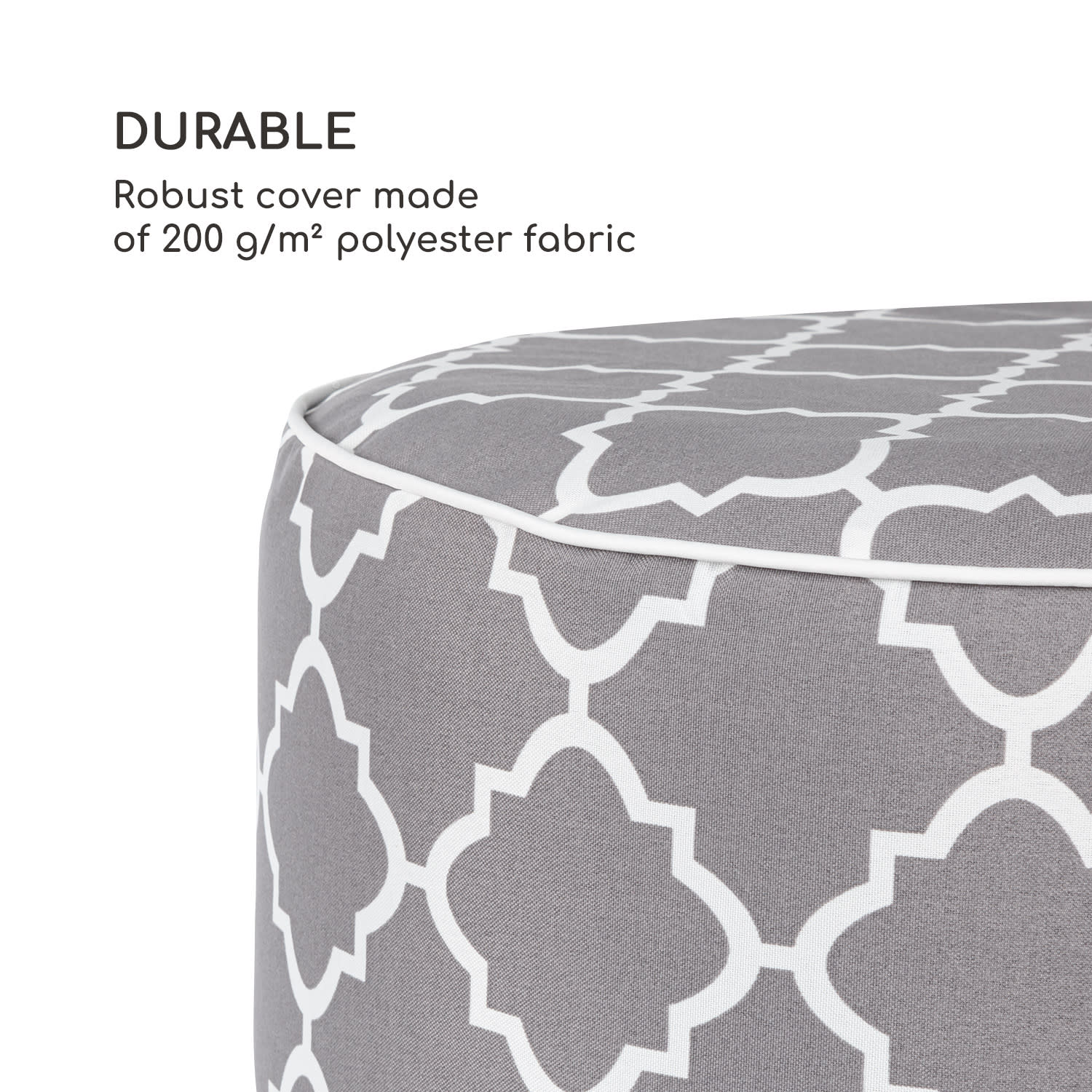 Cloudio, sofa, nadmuchiwana, 55 x 28 cm (Ø x W), PVC/poliester, szara Multi