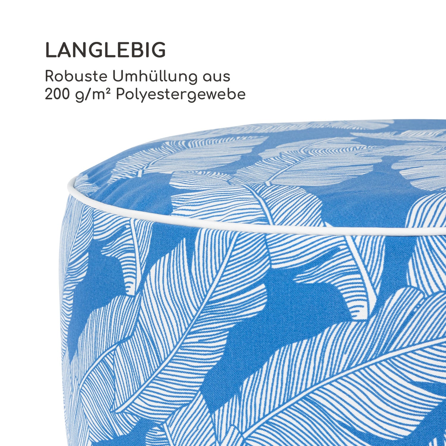 Cloudio Hocker aufblasbar 55 x 28 cm (ØxH) PVC/Polyester blau