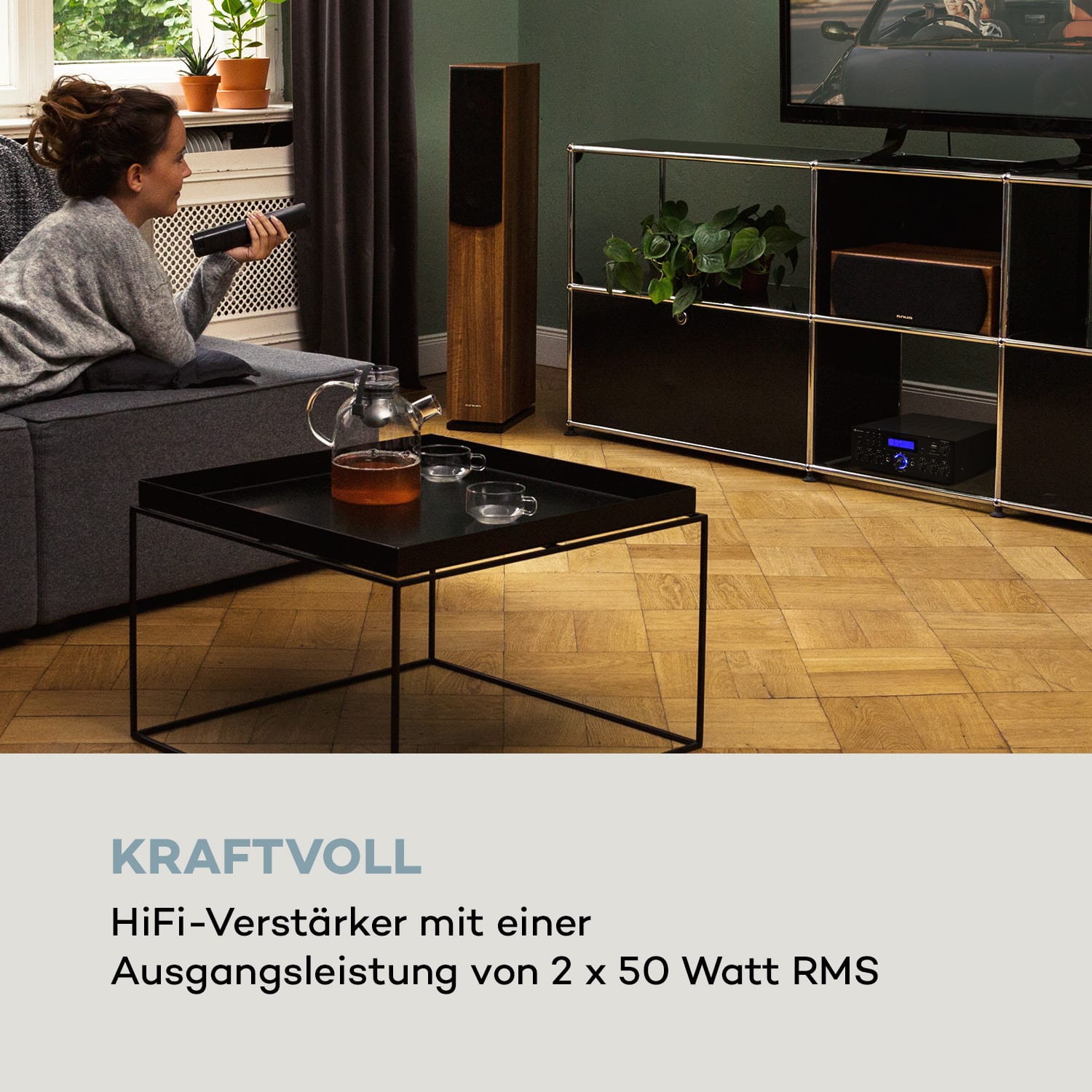AMP-5 BT HiFi-Verstärker 2 x 50 W RMS BT 2 x Mikro schwarz 