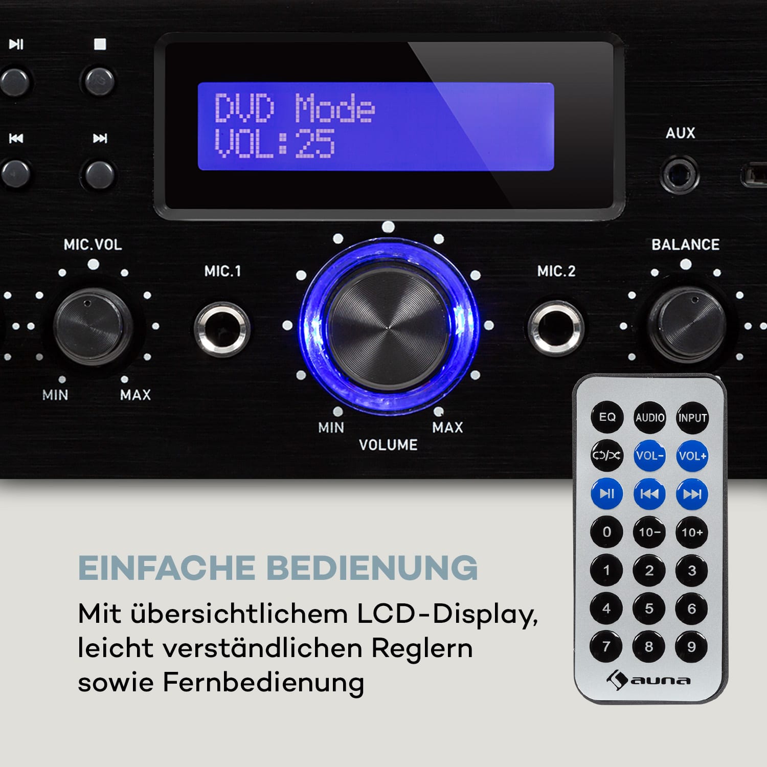 AMP-5 BT HiFi-Verstärker 2 x 50 W RMS BT 2 x Mikro schwarz 
