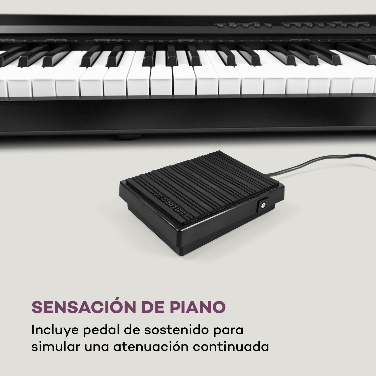 Preludio Teclado 88 teclas velocidad pedal sostenido negro 