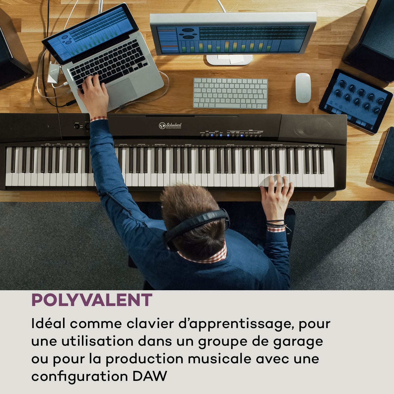 Clavier Preludio 88 touches dynamique de frappe Pédale de sustain noir 