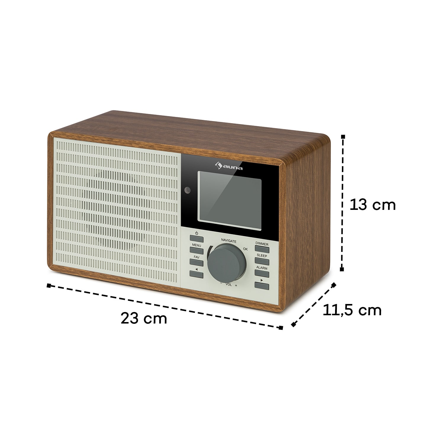 IR-160 SE, internetes rádió, WLAN, USB, 2,8" HCC kijelző, AirMusic alkalmazás Elm
