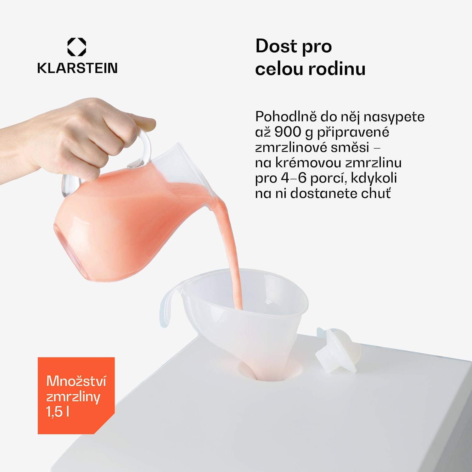Sweet Sundae, zmrzlinovač, kompresor, 1,5 l, nerezová ocel, bílý 