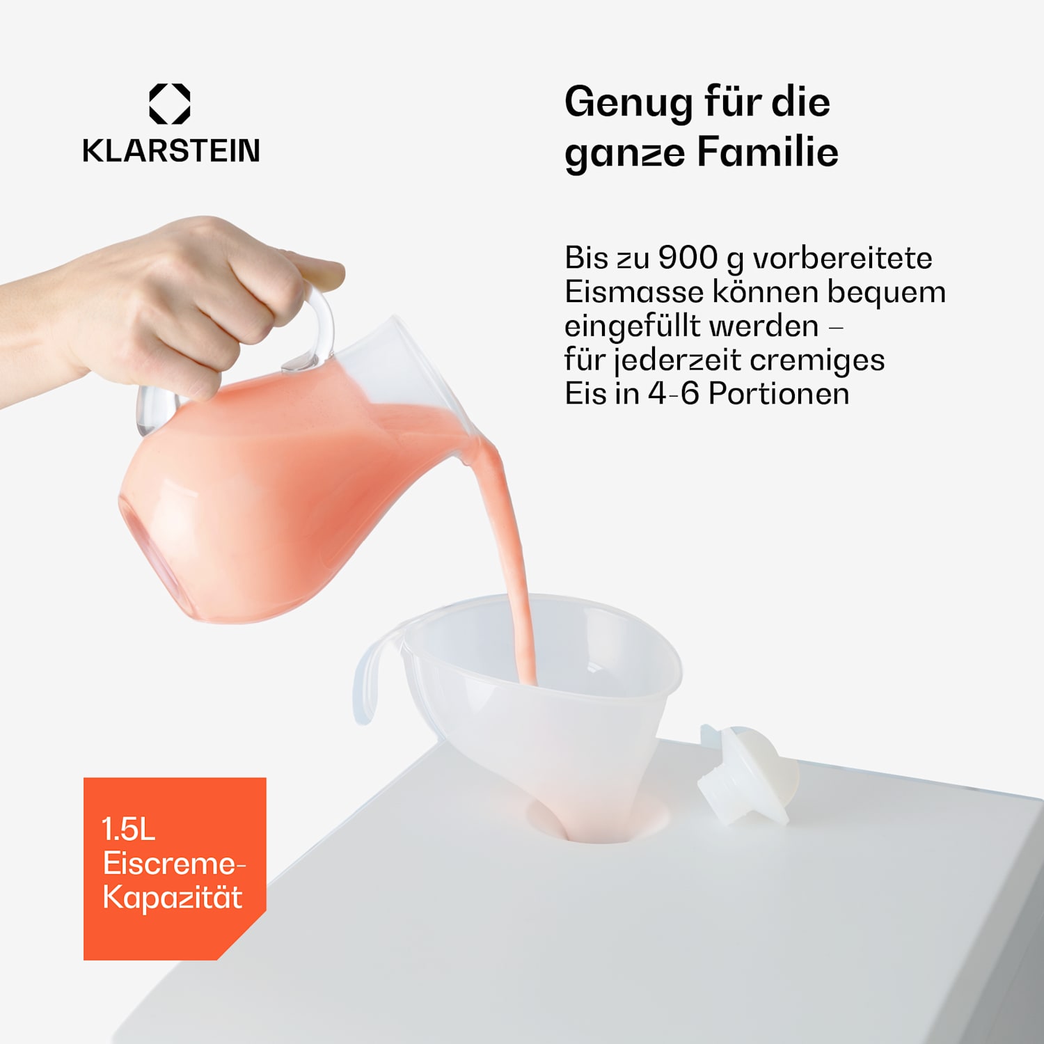 Sweet Sundae Eiscrememaschine Kompressor 1,5l Edelstahl weiß 
