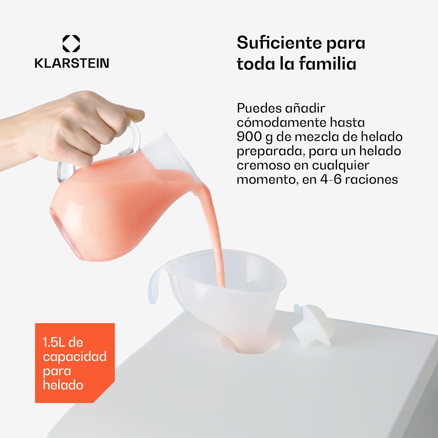 Sweet Sundae Heladera Compresor 1,5l Acero inoxidable Blanca 