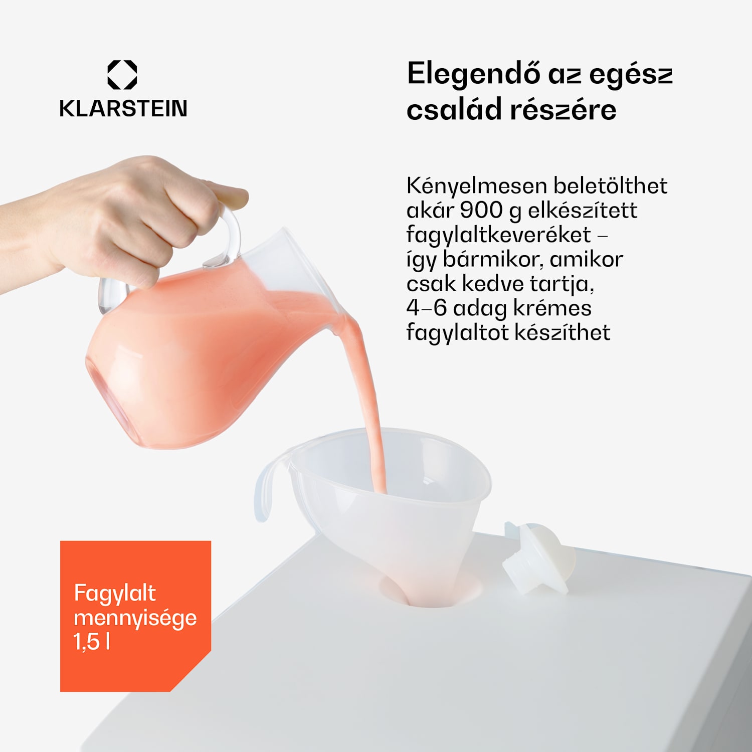 Sweet Sundae fagylaltkészítő kompresszor 1,5l rozsdamentes acél fehér Gombok | Fehér