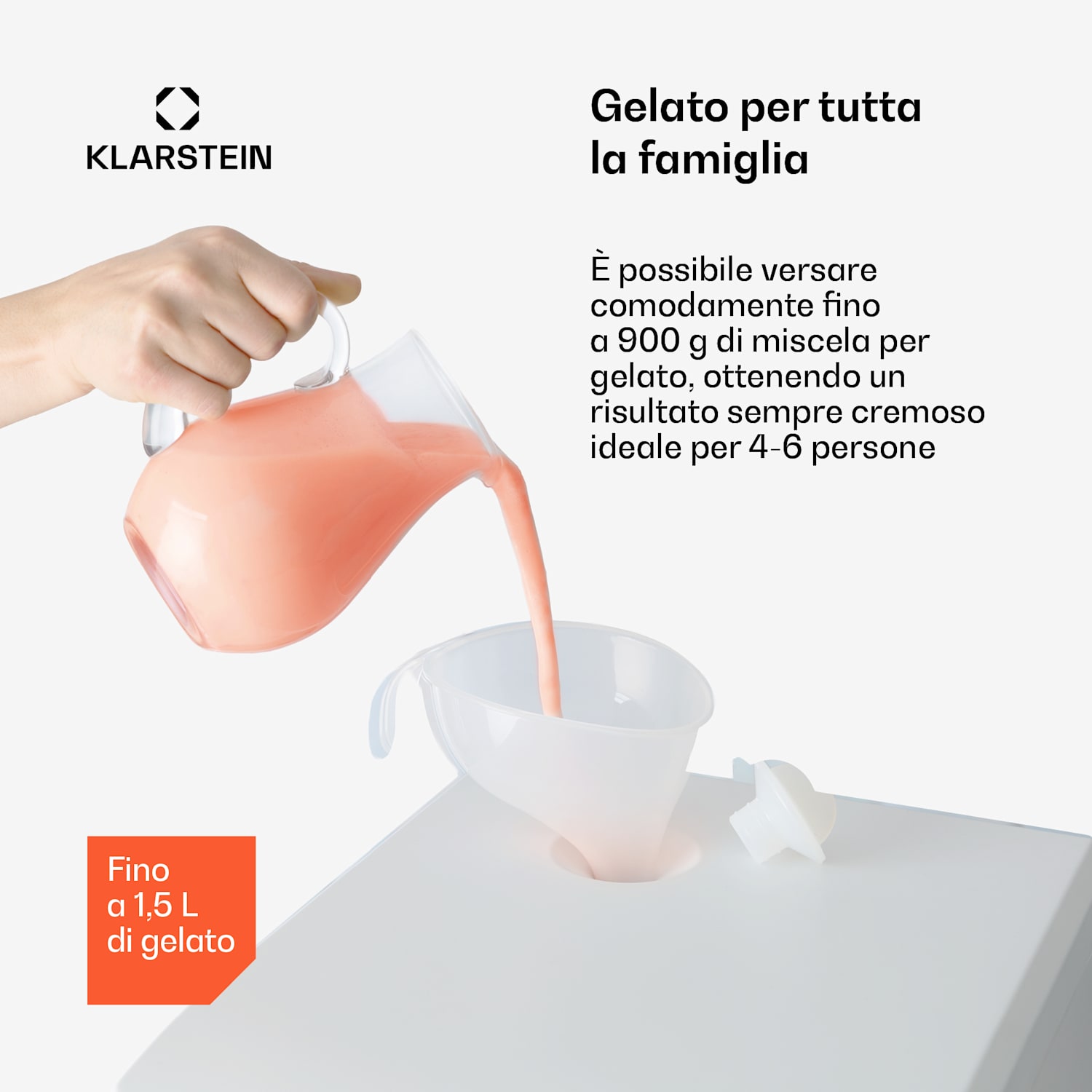 Sweet Sundae Gelatiera Compressore 1,5l Acciaio Inox bianco 