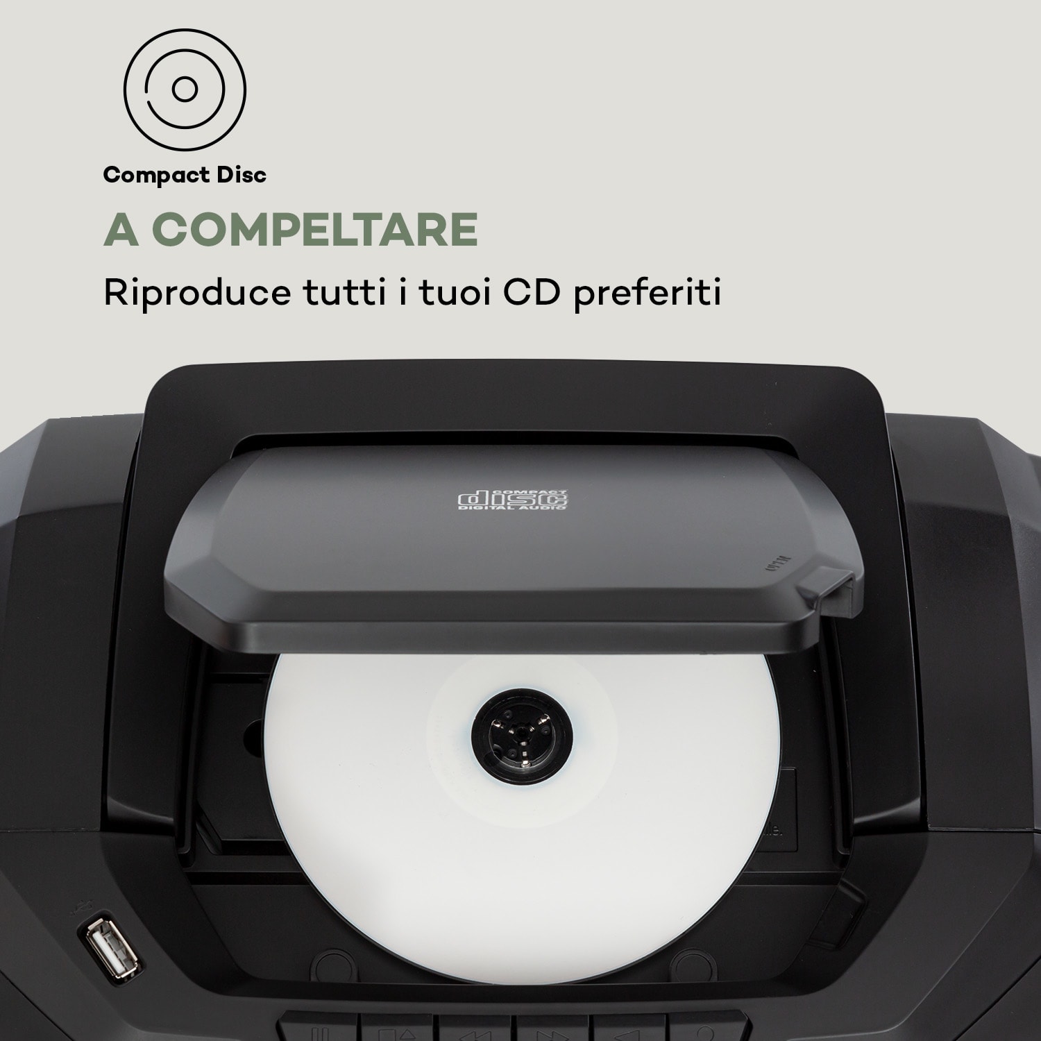 Roadie 2K Boombox Lettore CD Cassette DAB/DAB+ FM Bluetooth nero 