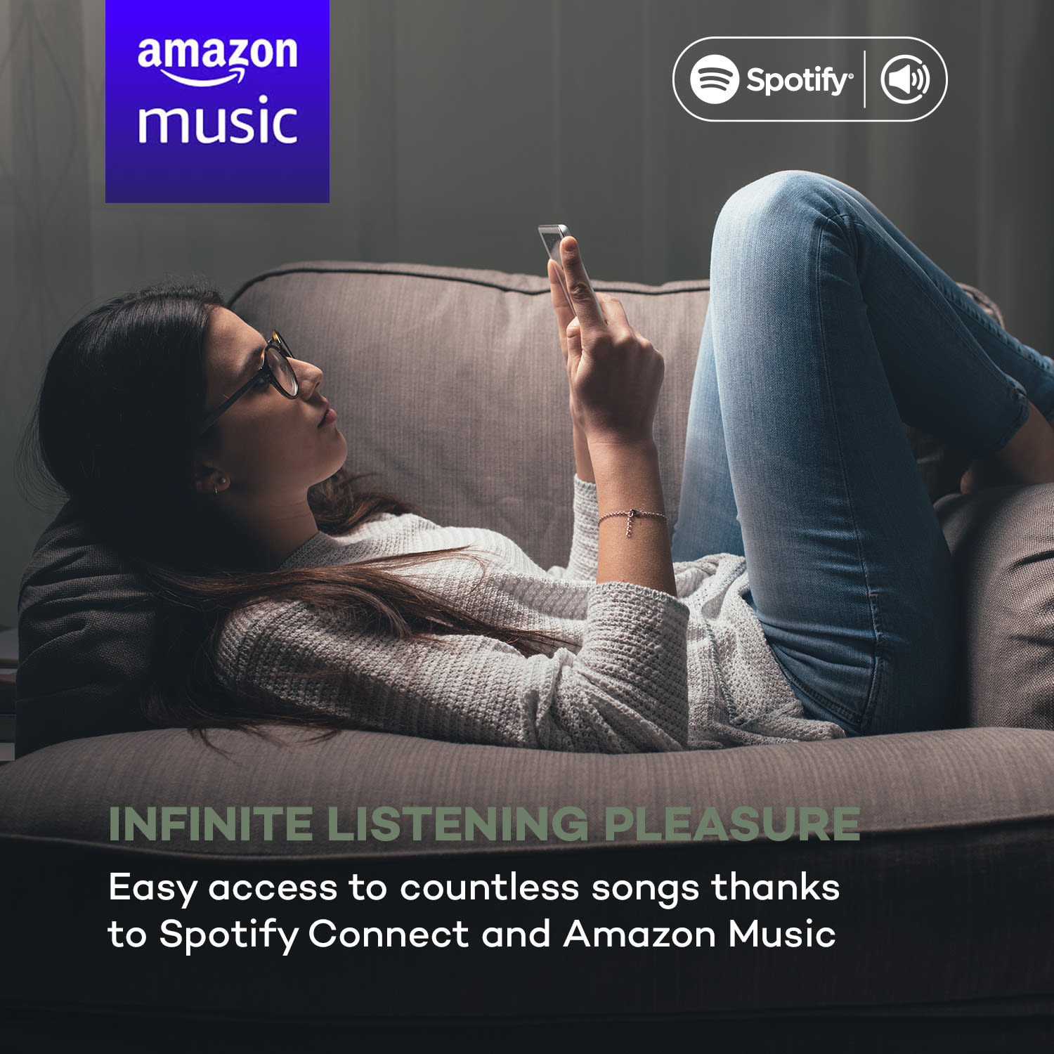 Connect Link, pametni radio, IR / DAB + / FM, Spotify, BT, 2,4 "HCC zaslon, drvo Tikovina