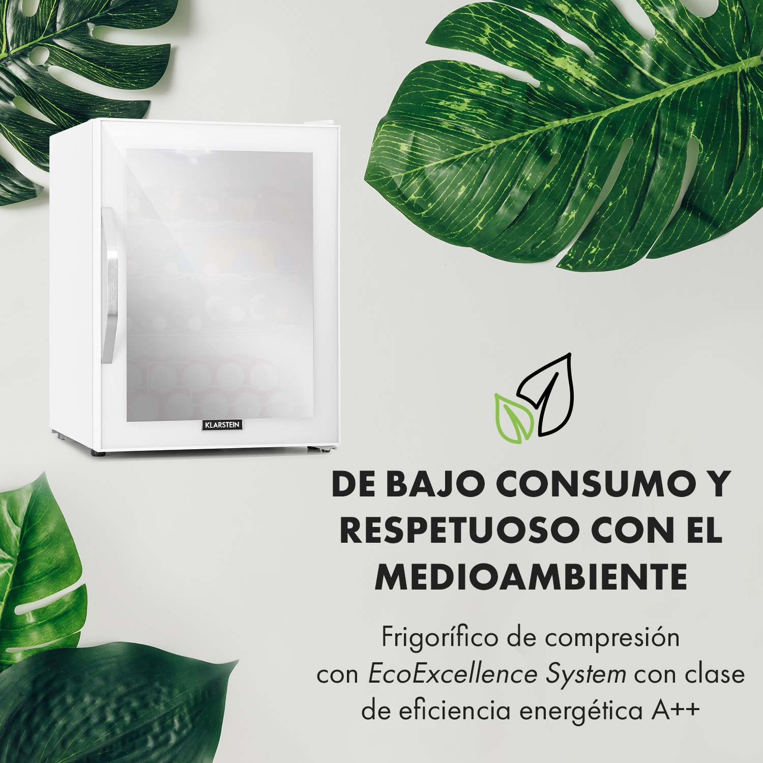 Nevera Beersafe XL Quartz, 60 litros, 4 estantes, puerta de cristal panorámica 60 L | Quartz