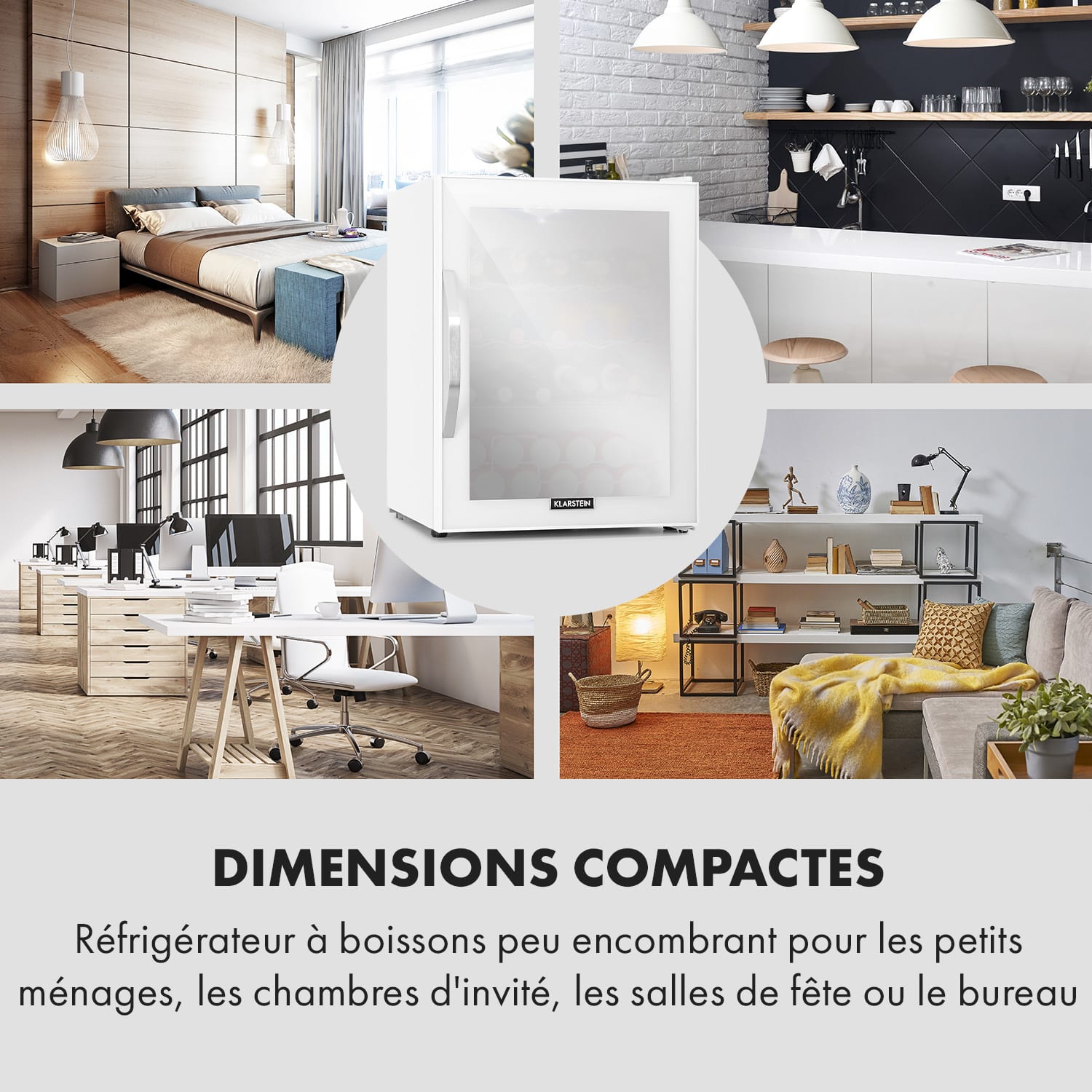 Beersafe XL Quartz koelkast 60 liter 4 schappen glazen panoramadeur 60 ltr | Quartz