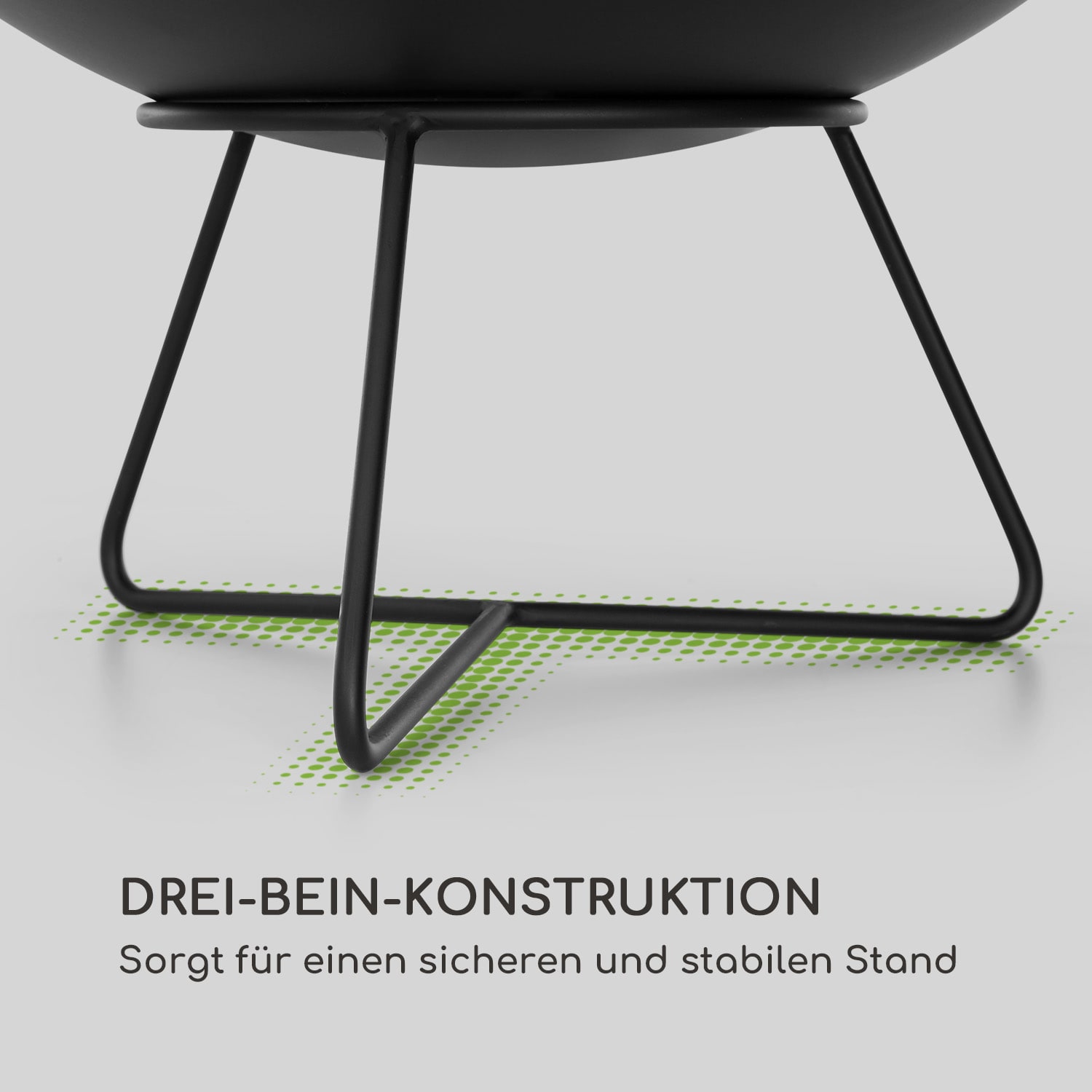 Orbit 3-in-1 Stahl-Feuerschale Grill Gartentisch Ø 60 cm 