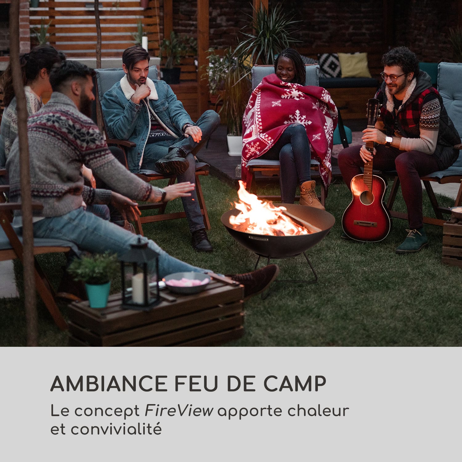 Orbit 3-in-1 vuurschaal staal Ø 60cm | 40cm grill | tafel | zwart 