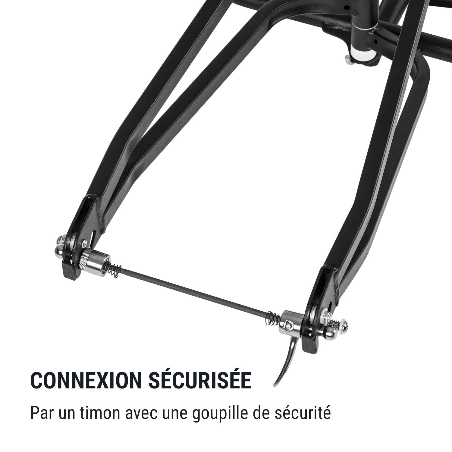 Follower remorque à vélo roue simple 16" charge 35 kg noir 