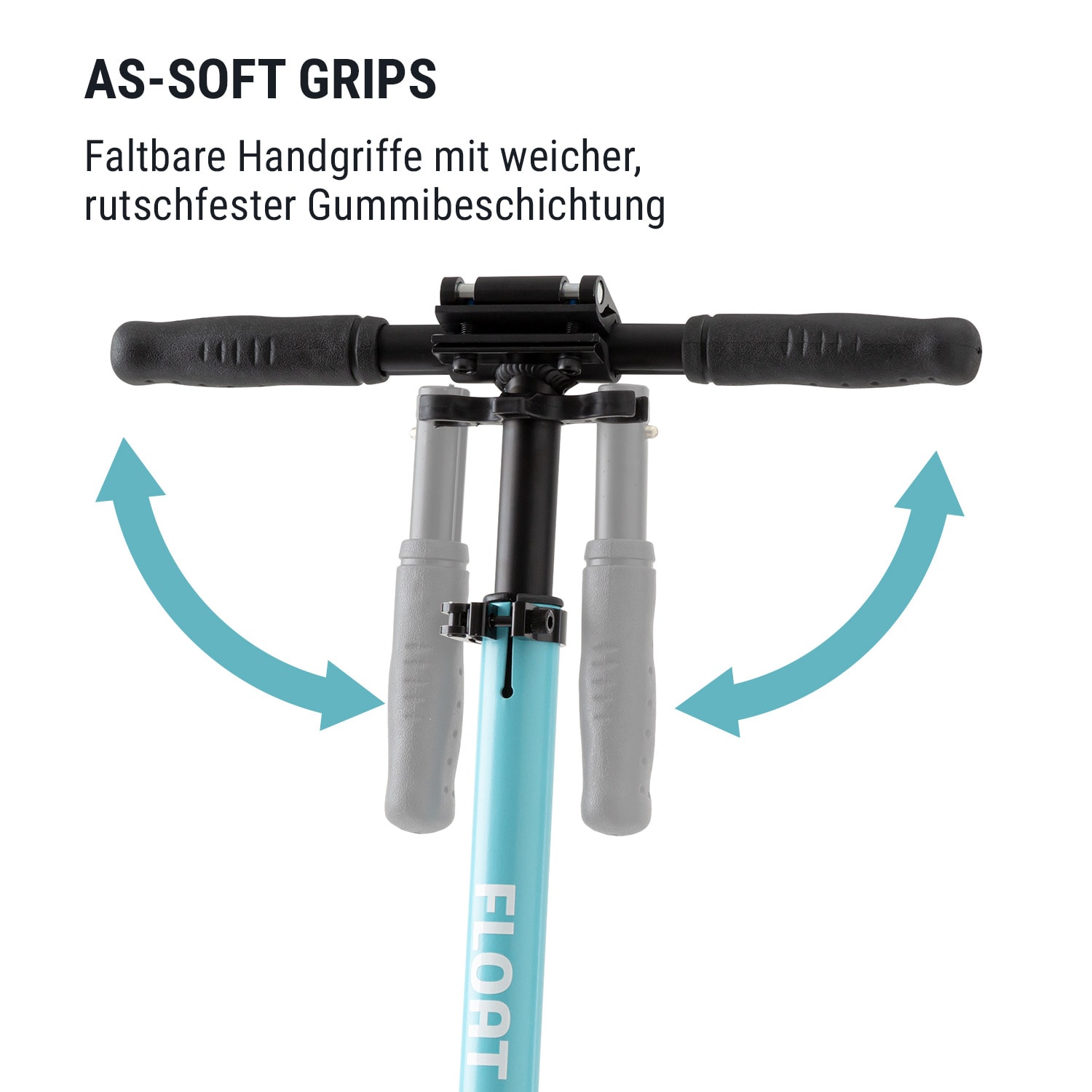 Float Kickscooter 200mm PU-Räder ABEC 7 AS-Soft Grips 1-Click-System 