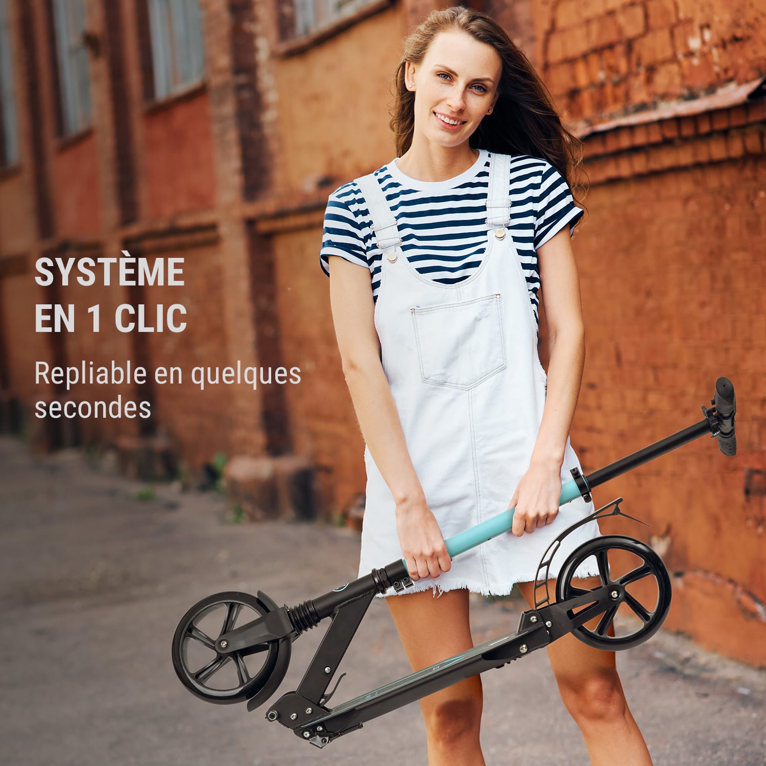 Float step 200 mm PU-wielen ABEC 7 AS-soft grips aquamarijn 