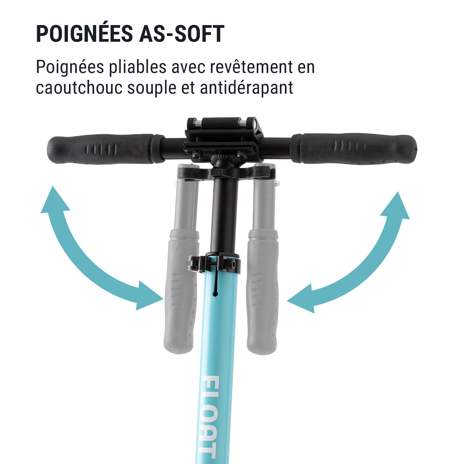 Float step 200 mm PU-wielen ABEC 7 AS-soft grips aquamarijn 