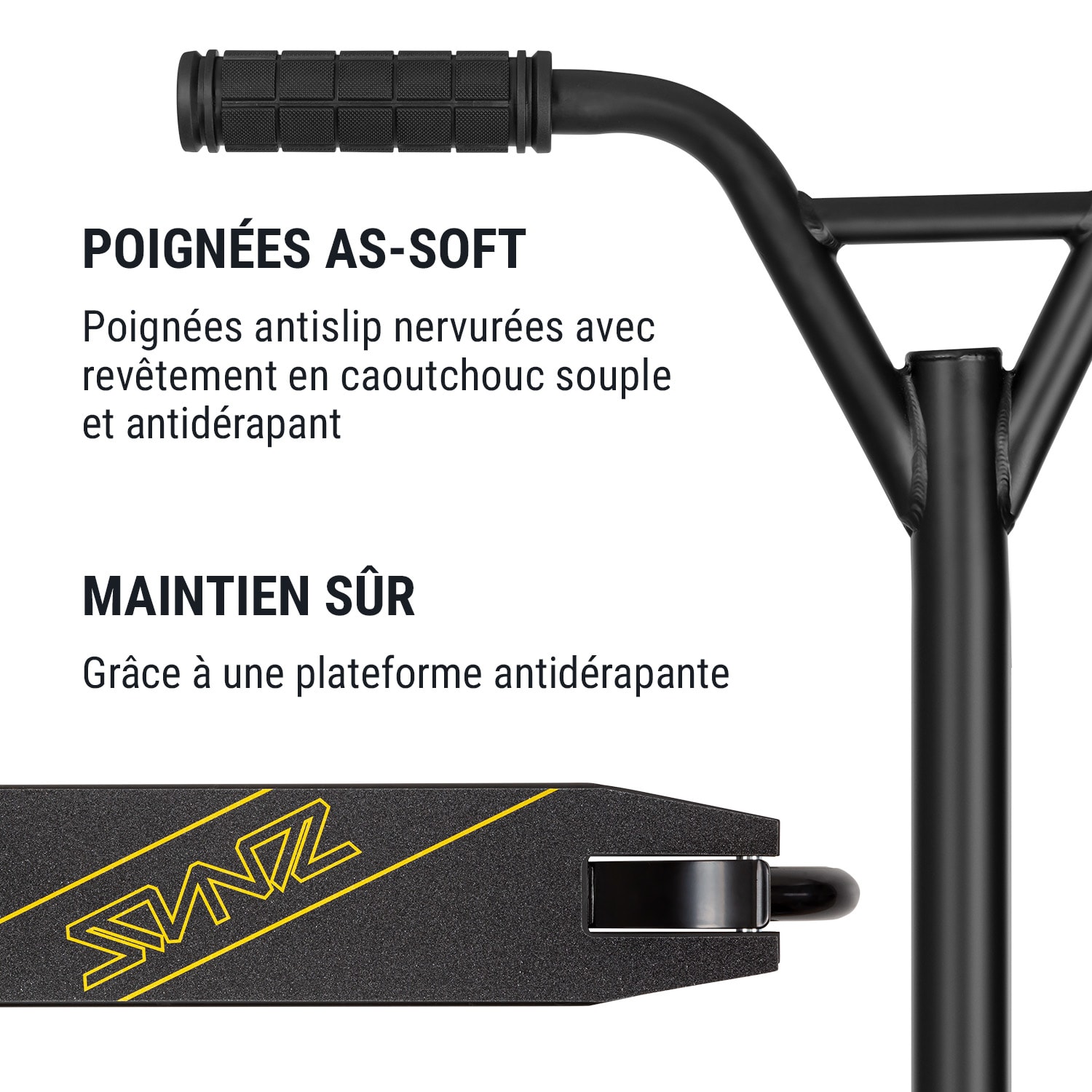 Stuntz kickscooter aluminium PU-wielen ABEC 7 kogellagers goud 