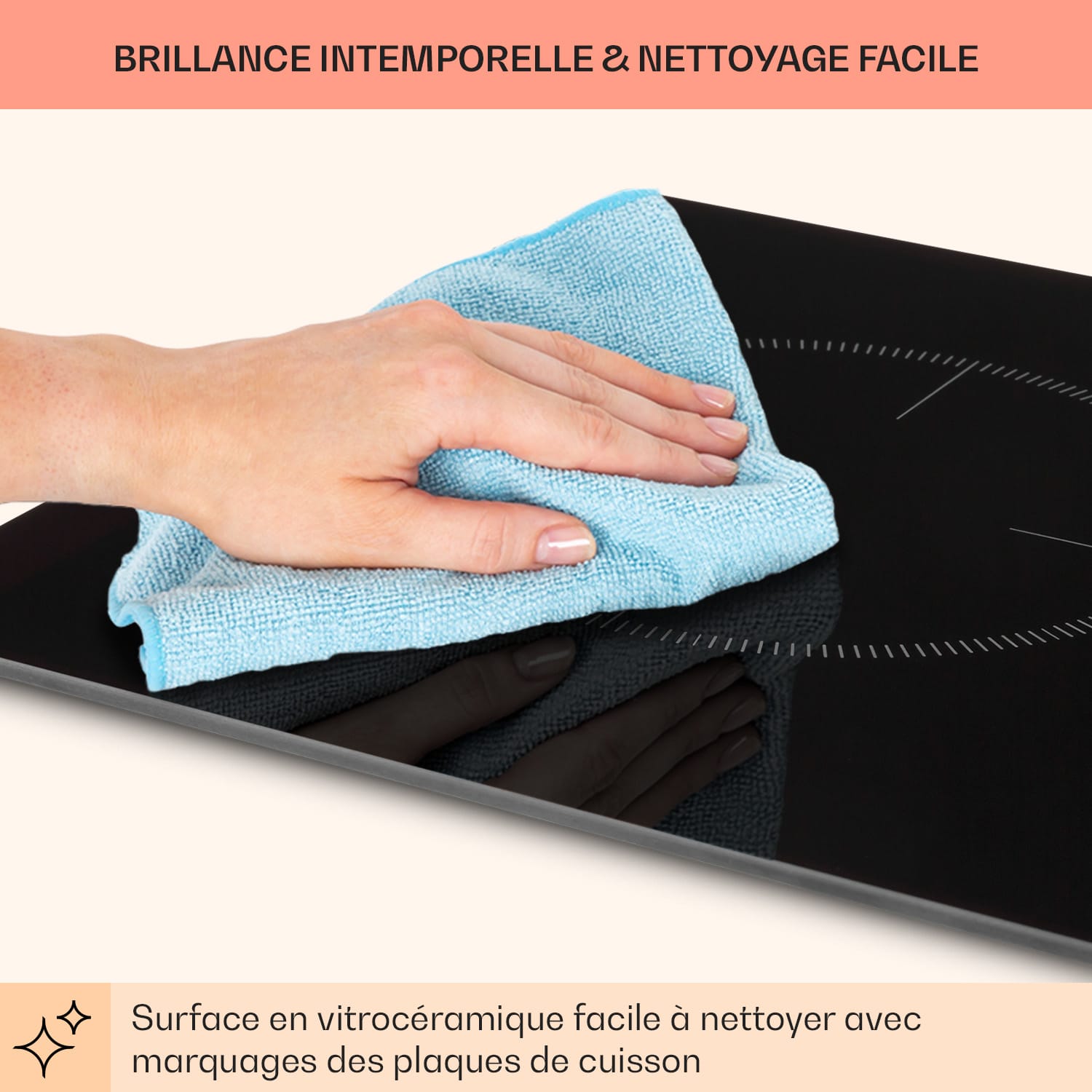 Kochheld Plaque de cuisson à induction 2 zones 2900W verre noir 2