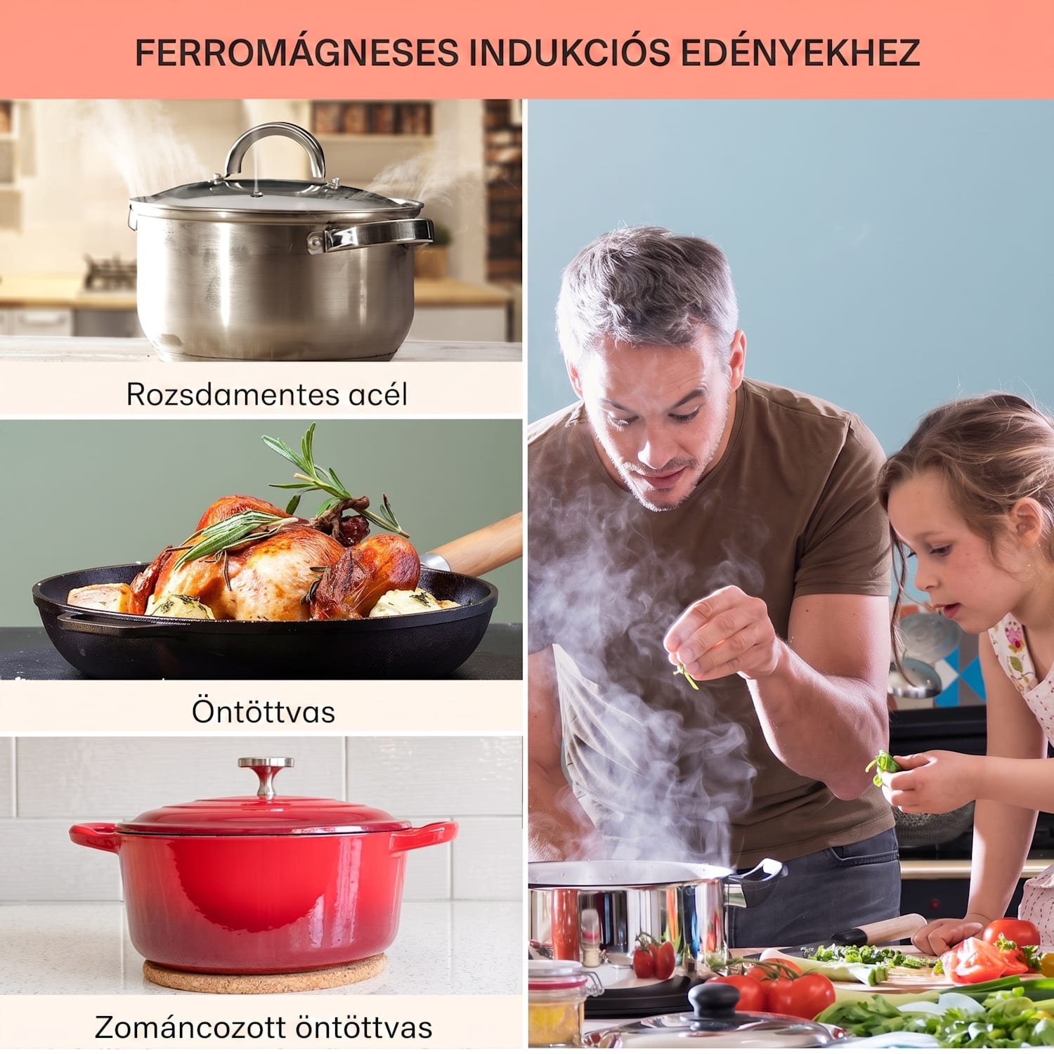 Kochheld, indukciós főzőlap, 2900 W, 2 zóna, forgó szabályozók, üveg, fekete 2