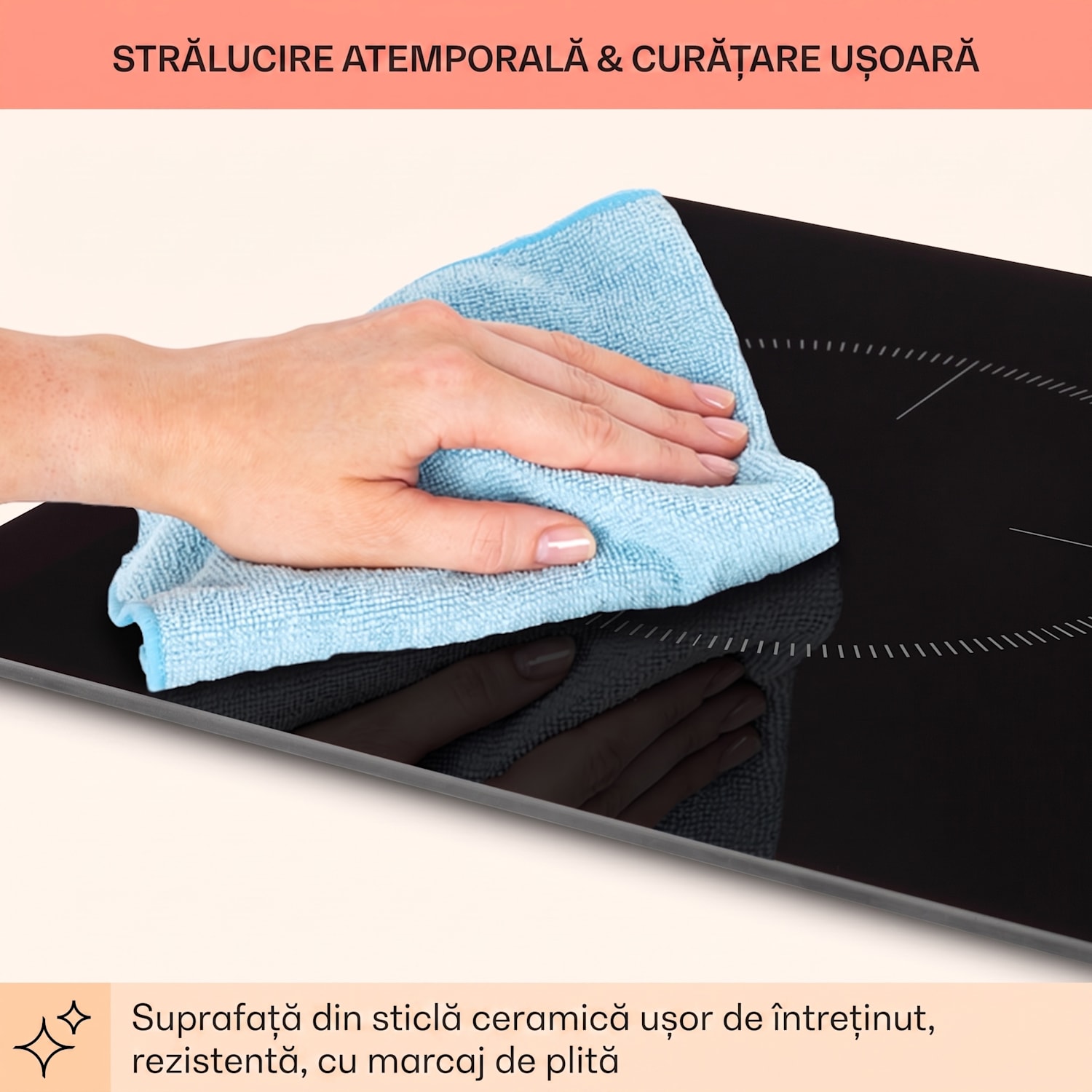 Kochheld, plită cu inducție cu 2 zone, 2900 W, butoane rotative, sticla, negru 2