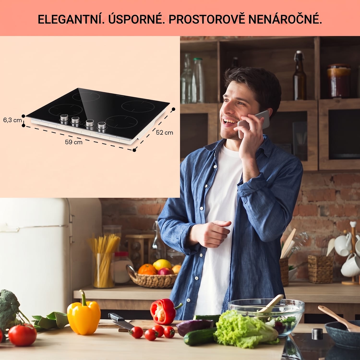 Kochheld, indukční varná deska, 6000 W, 4 zóny, otočné regulátory, černá 4