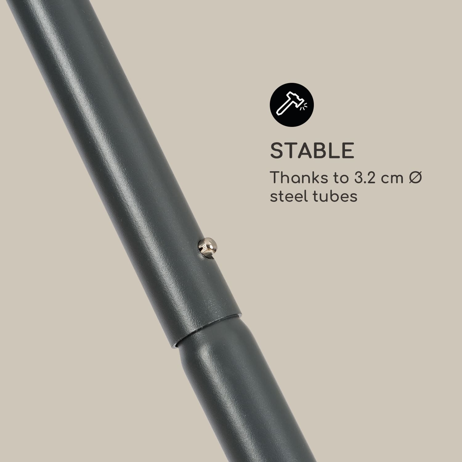 Ischia, okvir, 187 x 258 x 202 cm (Š x V x D), čelik, siva