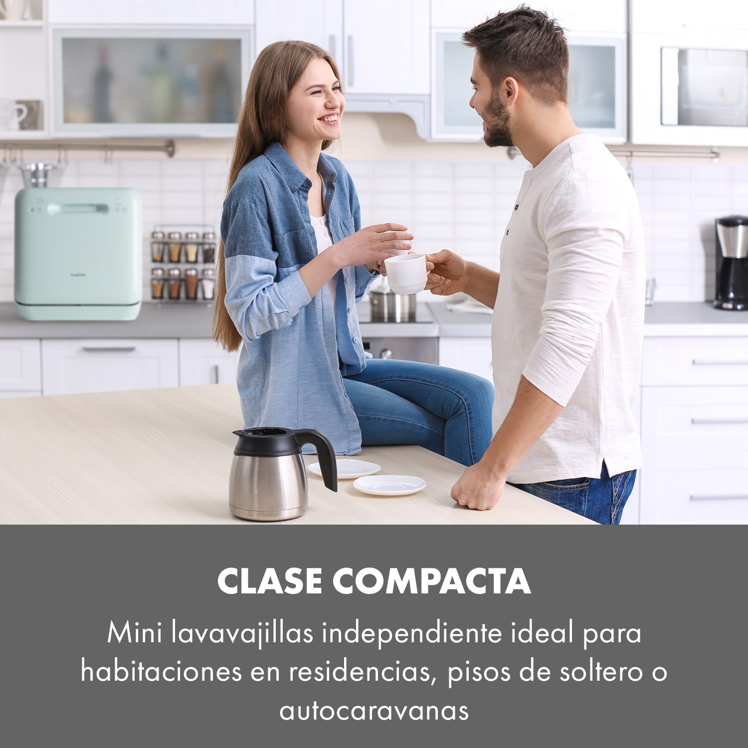 Lavavajillas Aquatica de libre instalación 2 cubiertos 860W Verde