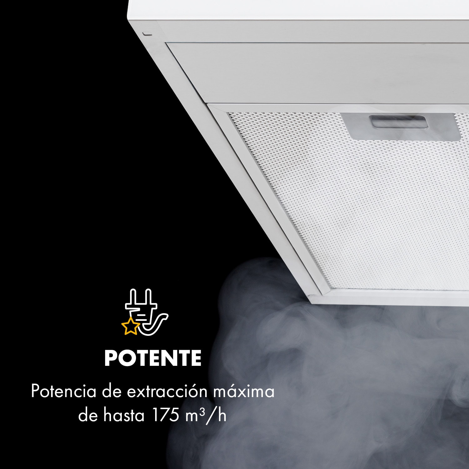 Contempo Campana extractora encastrable 60cm 175 m³/h Led Acero inoxidable Blanca Blanco