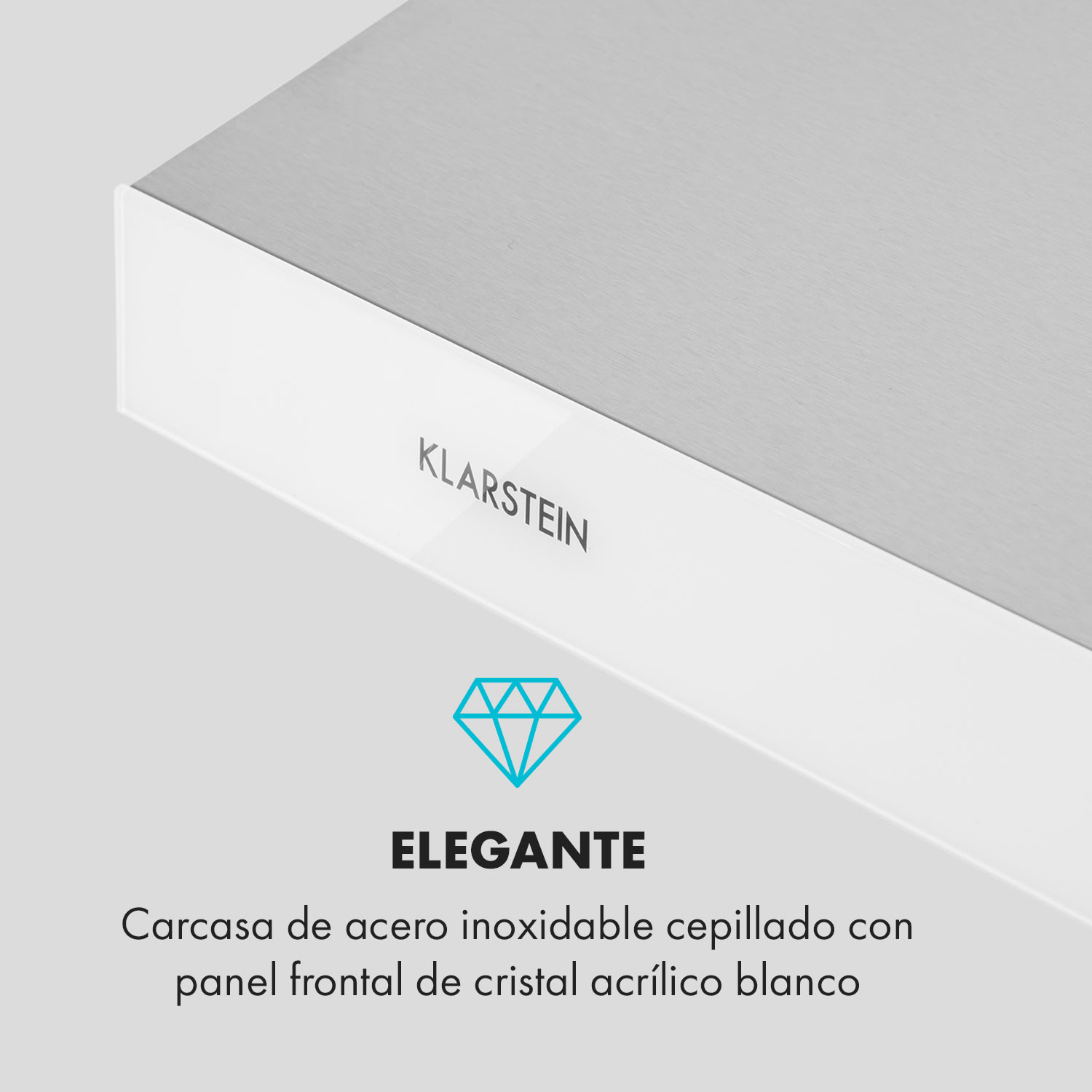 Contempo Campana extractora encastrable 60cm 175 m³/h Led Acero inoxidable Blanca Blanco