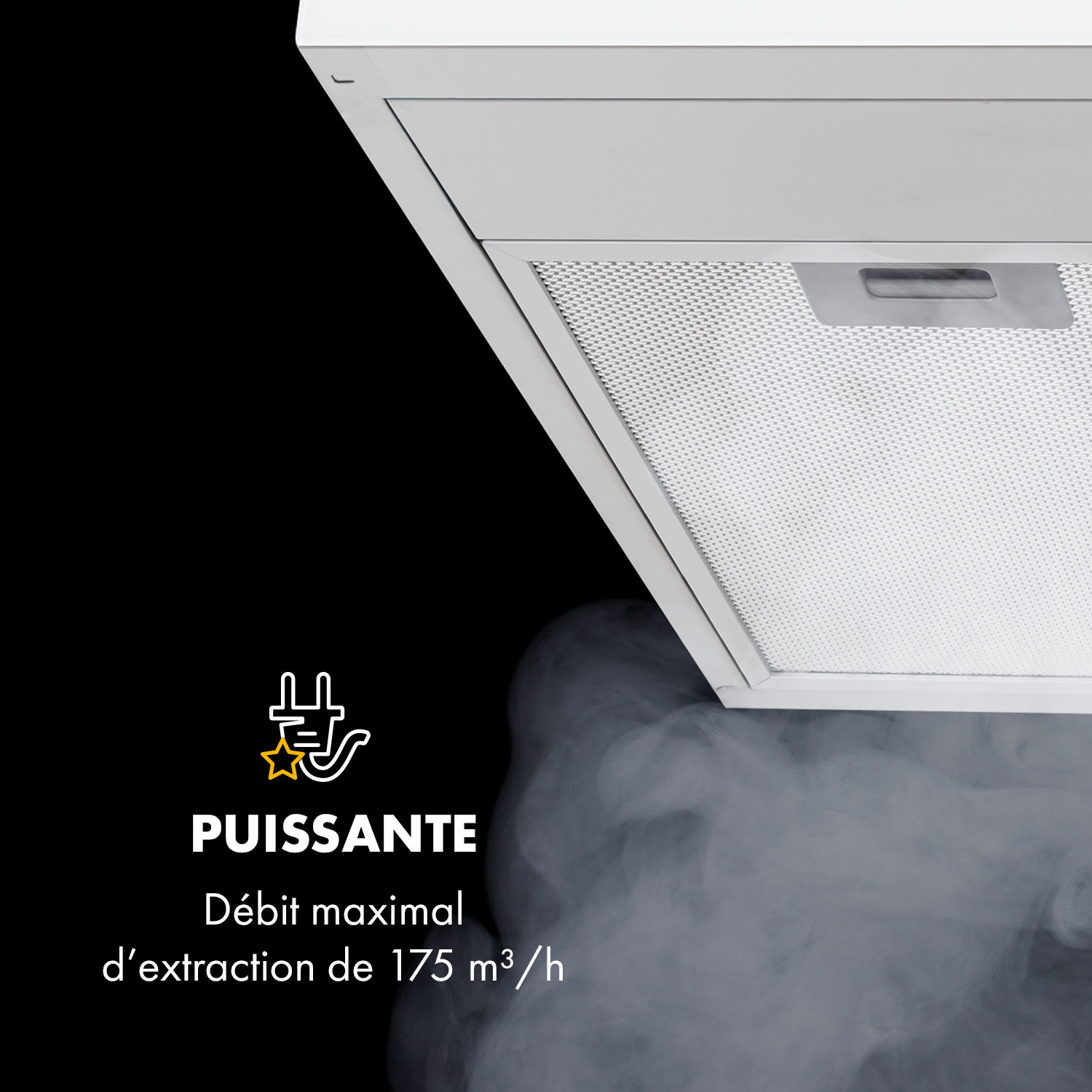 Contempo Hotte  aspirante visière 60 cm 175 m³ / h LED inox blanc Blanc