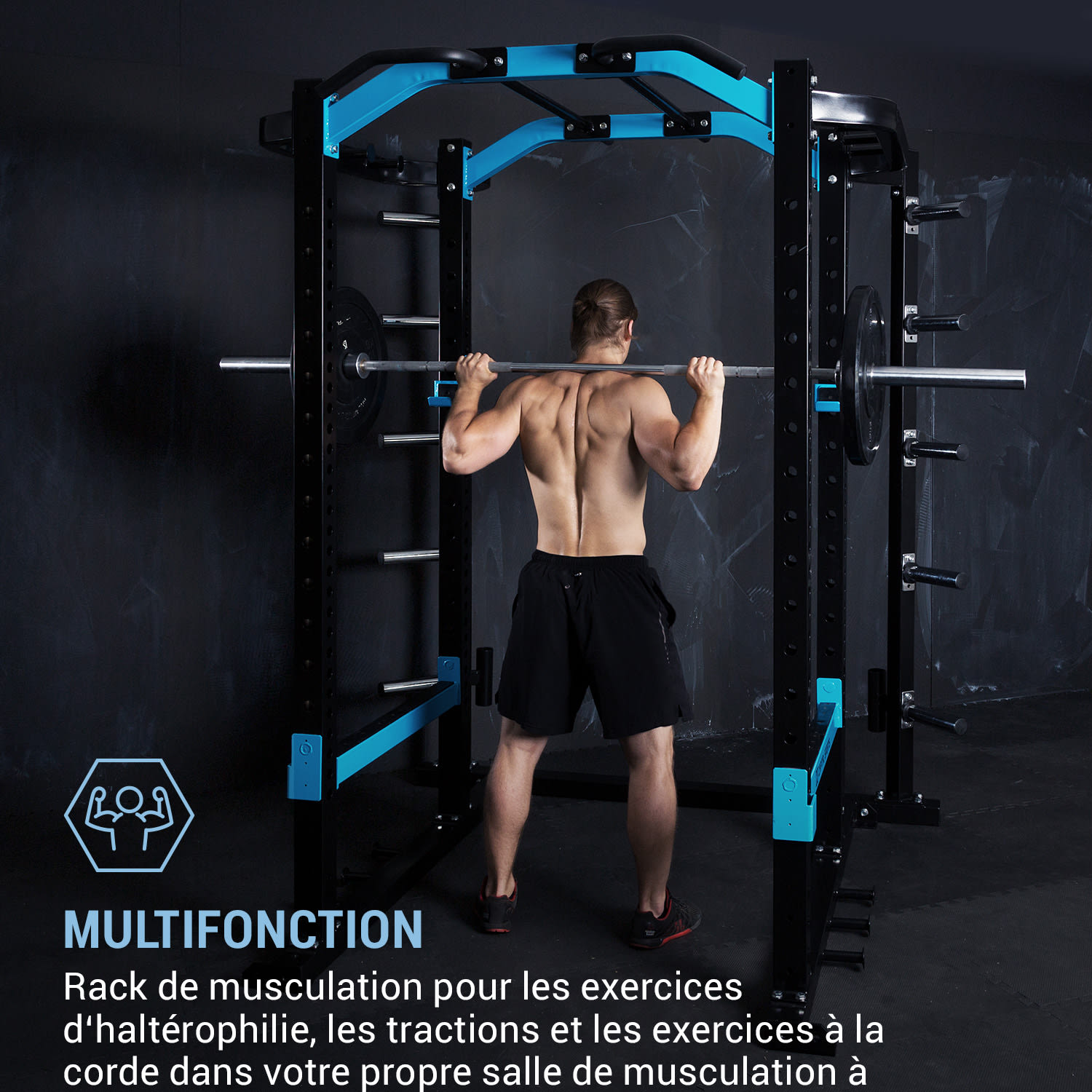 Amazor P Pro Rack Safety Spotter J-Cups Monkey Bar acier massif 