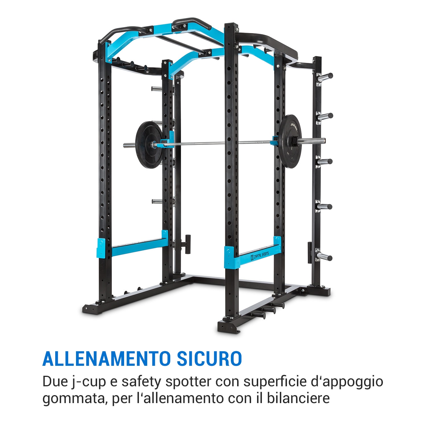 Amazor P Pro Rack Safety Spotter J-Cups Monkey Bar Acciaio Massiccio 