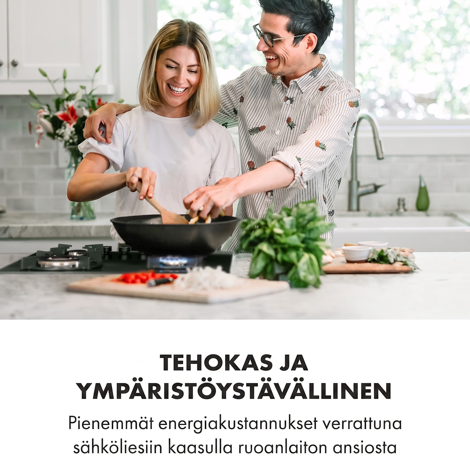 Goldflame 4-kaasuliesi 4-polttimella messinkipolttimet musta lasikeramiikka 60 cm etusäätimillä | 4 poltinta | Musta