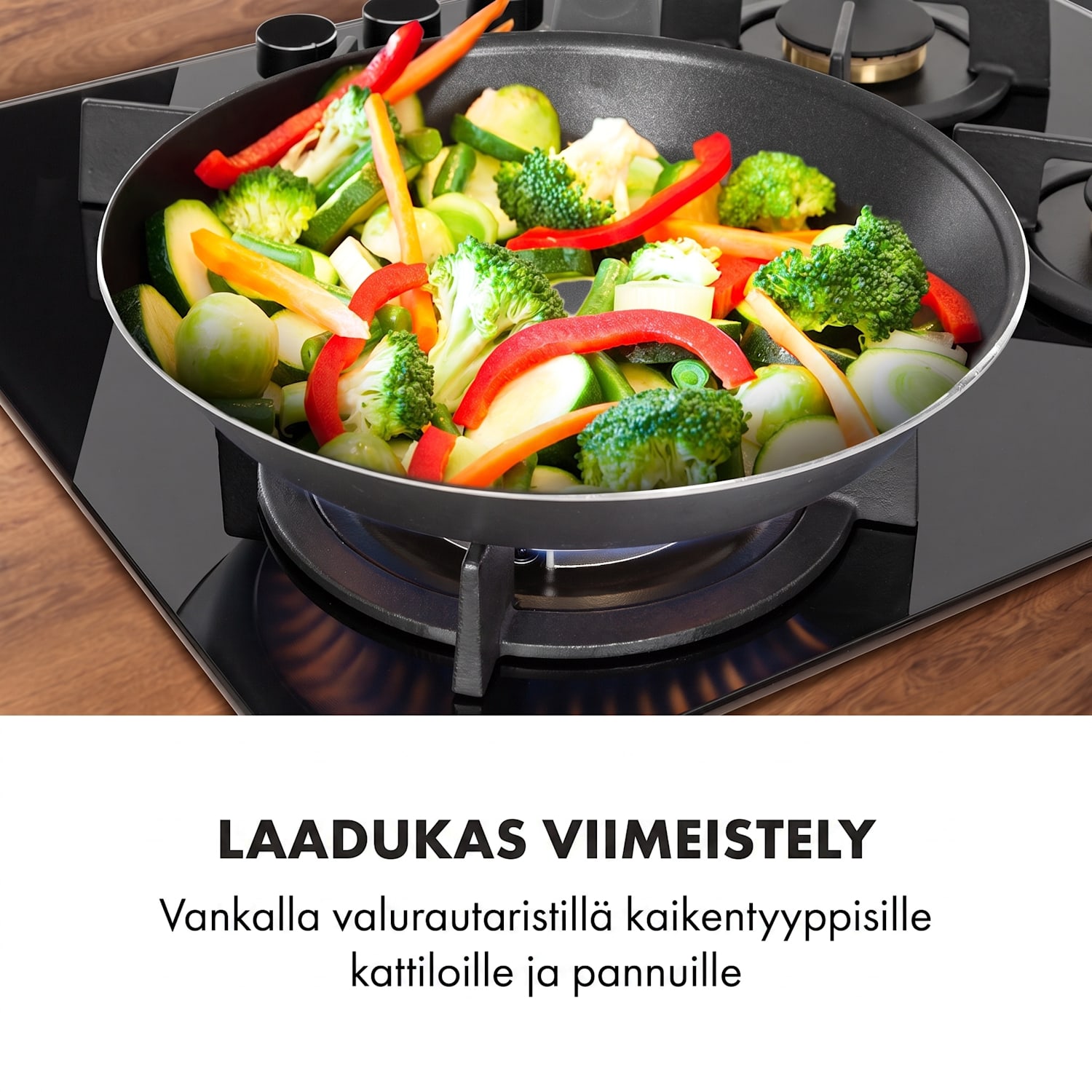 Goldflame 4-kaasuliesi 4-polttimella messinkipolttimet musta lasikeramiikka 60 cm etusäätimillä | 4 poltinta | Musta