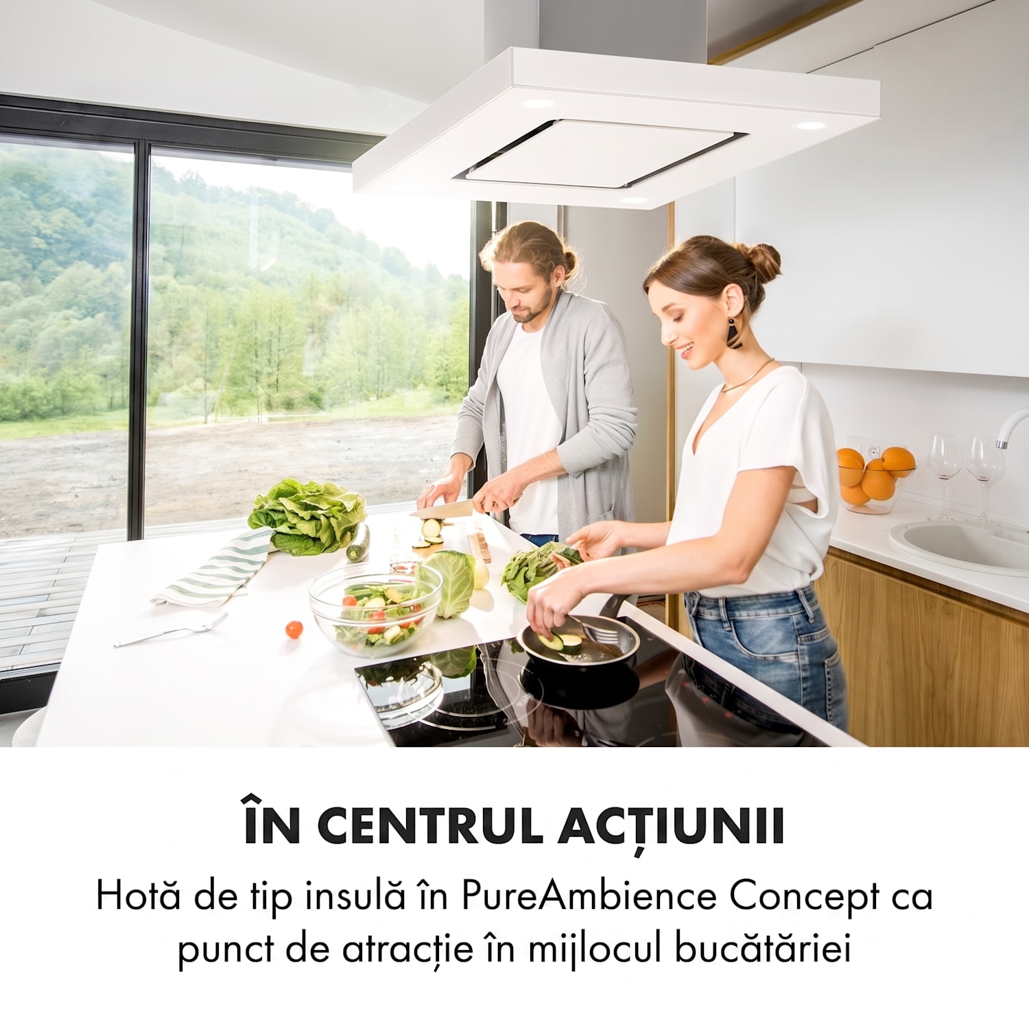 Valeria, hotă, 90 cm, 642 m³ / h, touch, clasa energetică A, LED, sticlă, oțel inoxidabil, albă Alb